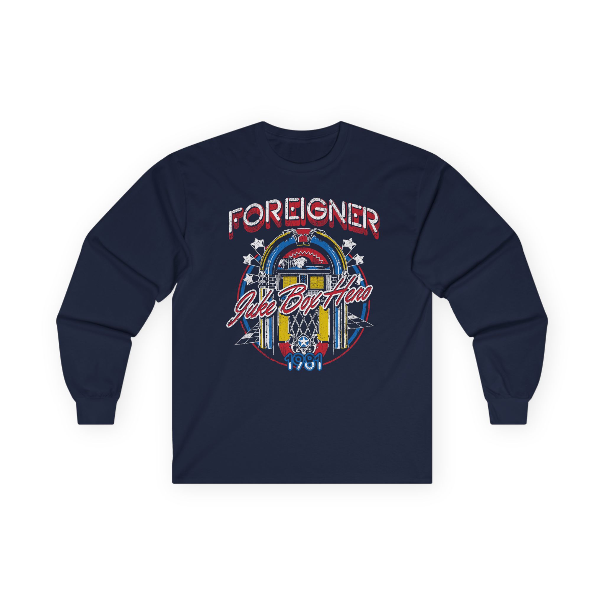 Foreigner Juke Box Hero Unisex Ultra Cotton Long Sleeve Tee