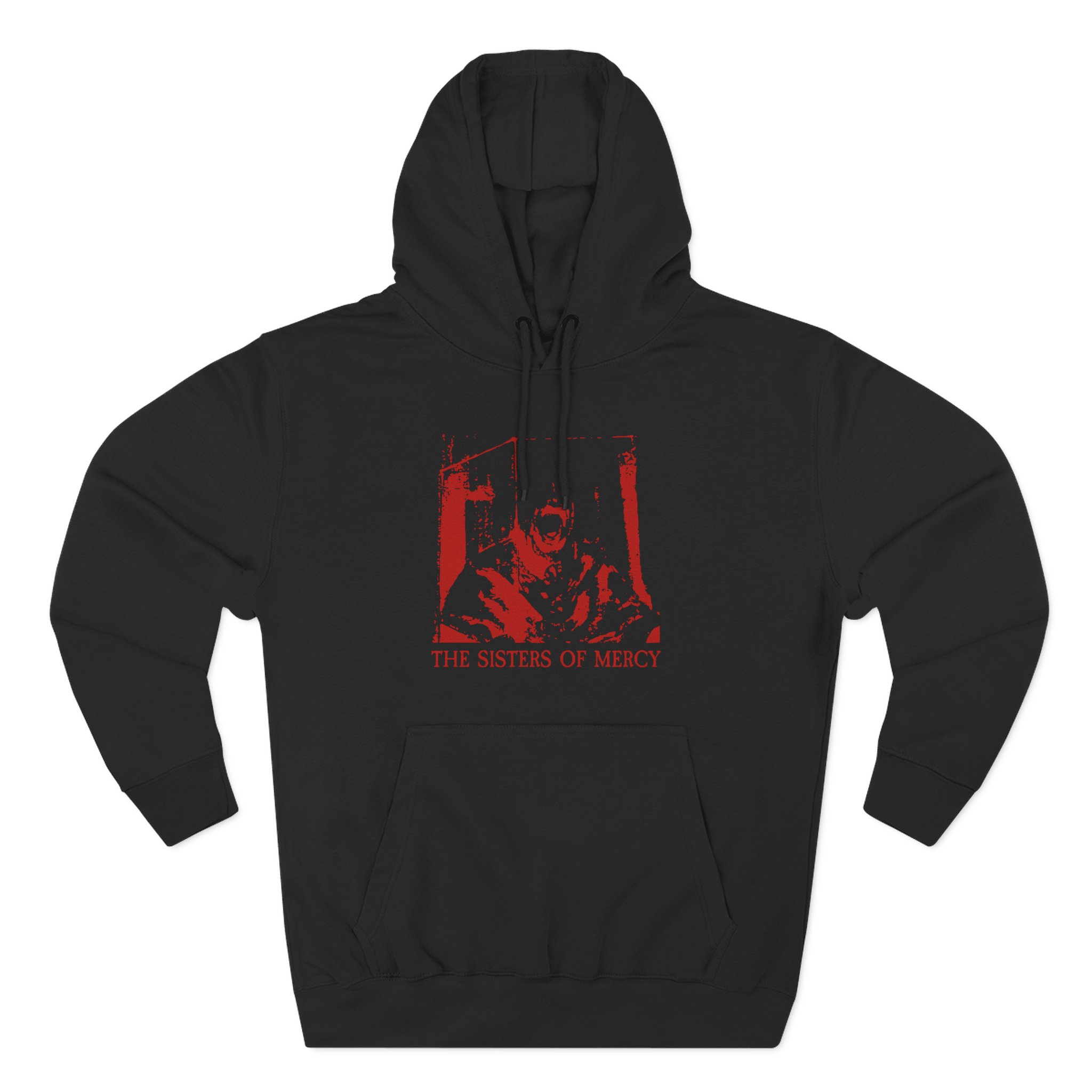 The Sisters Of Mercy Red Scream Three-Panel Fleece Hoodie