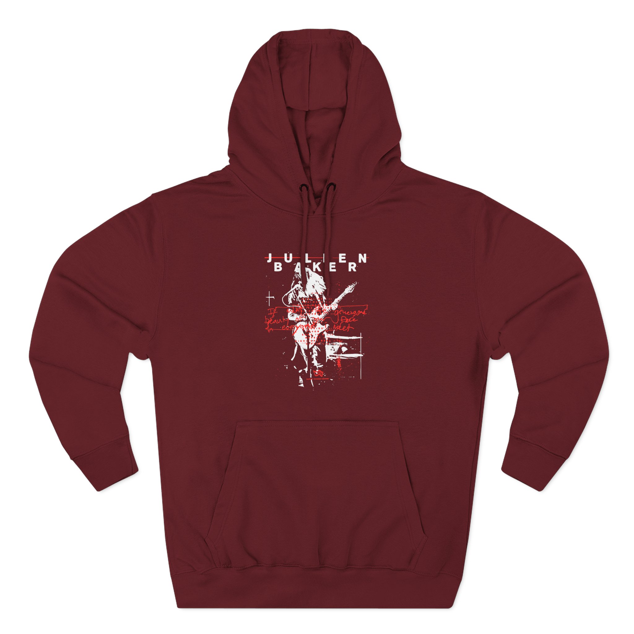 Julien Baker Live Flier Three-Panel Fleece Hoodie