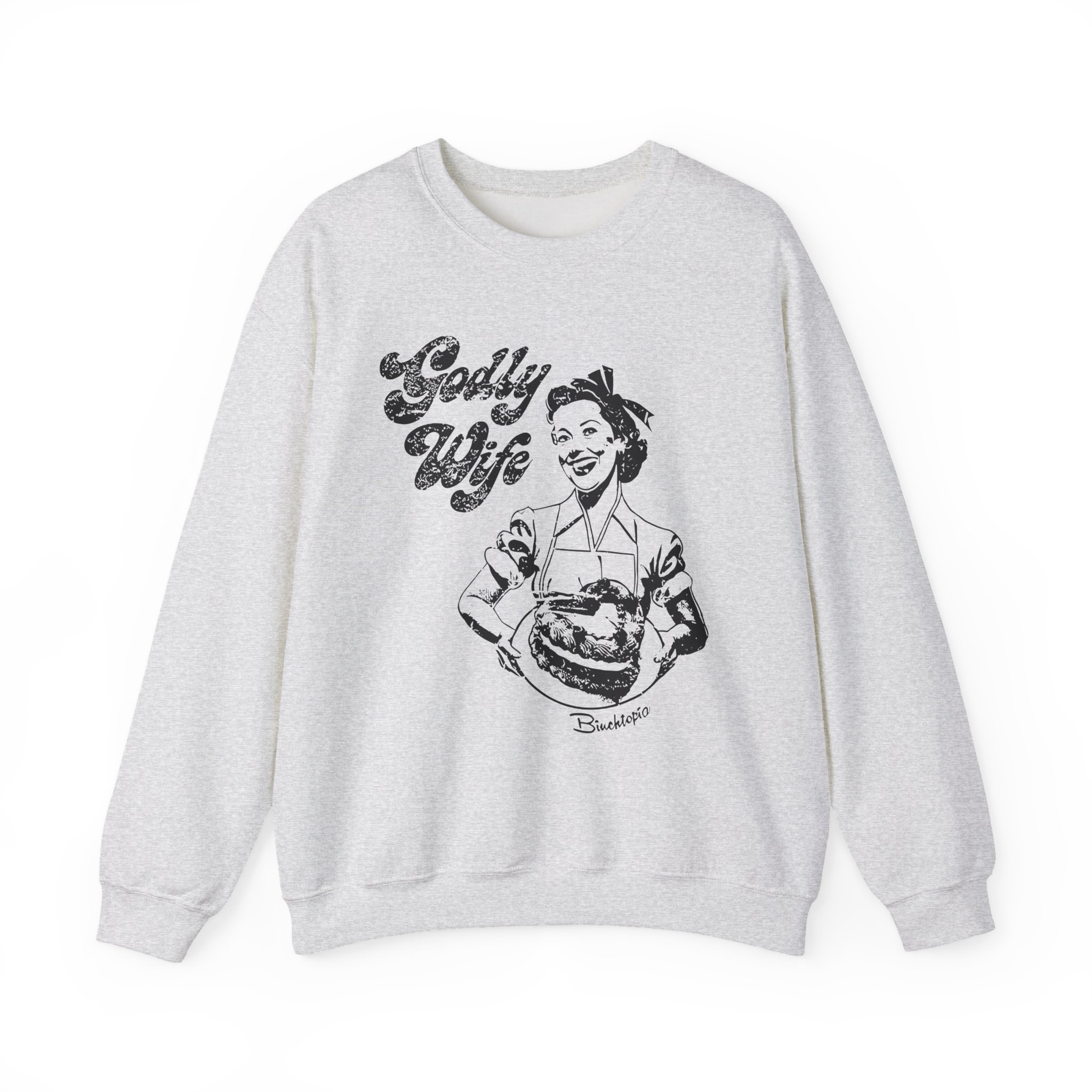Binchtopia Godly Wife Unisex Heavy Blendâ„¢ Crewneck Sweatshirt