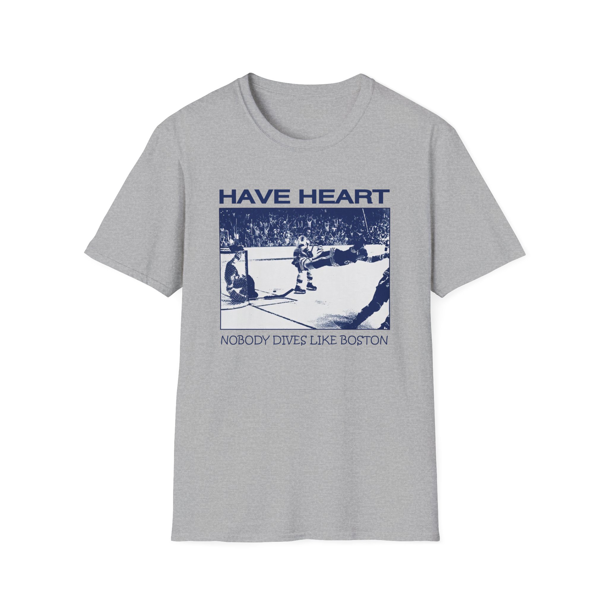 Have Heart Nobody Dives Like Boston Unisex Softstyle T-Shirt