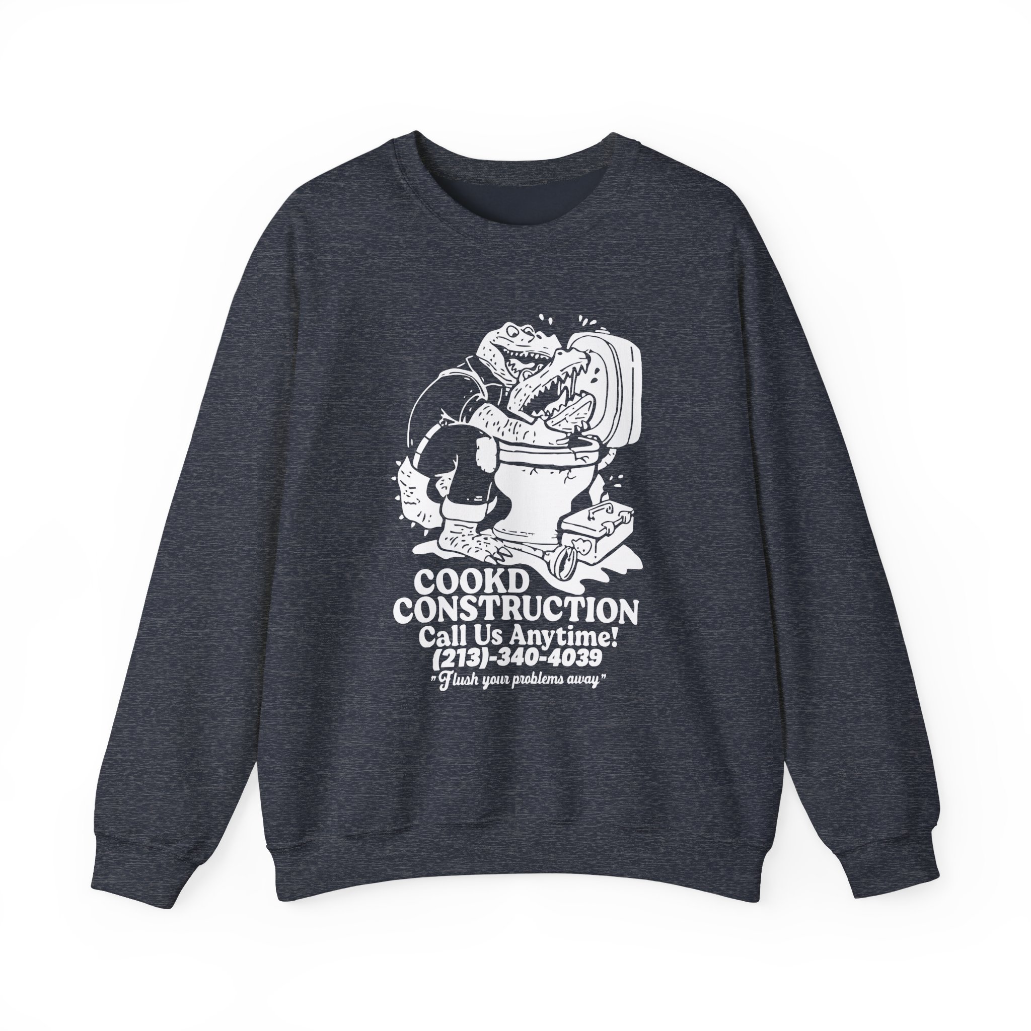 Lazarbeam Cookd Construction Call Us Anytime Unisex Heavy Blendâ„¢ Crewneck Sweatshirt