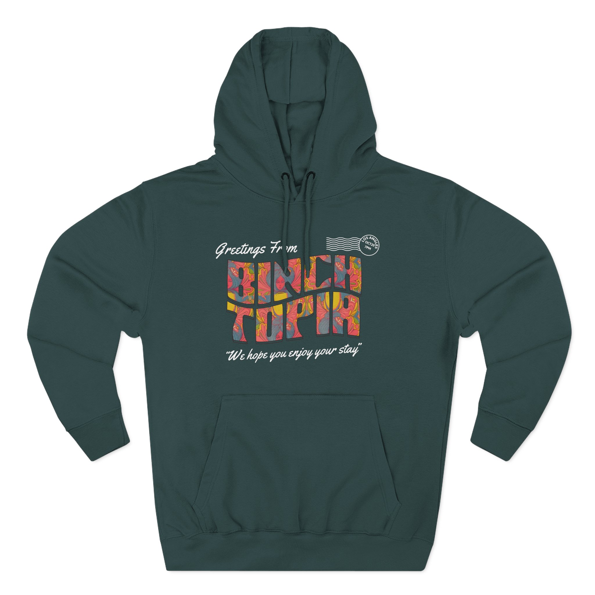 Binchtopia Postcard Three-Panel Fleece Hoodie