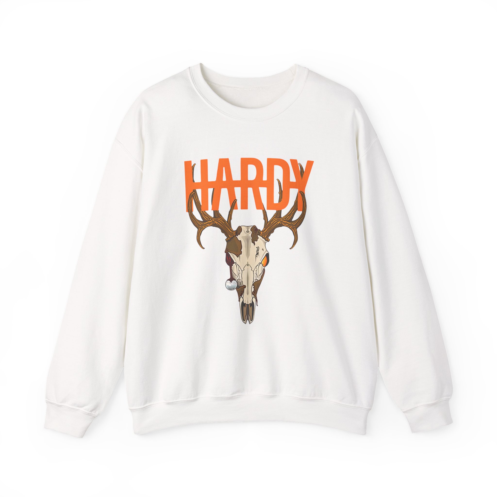 Hardy Deer Skull Unisex Heavy Blendâ„¢ Crewneck Sweatshirt