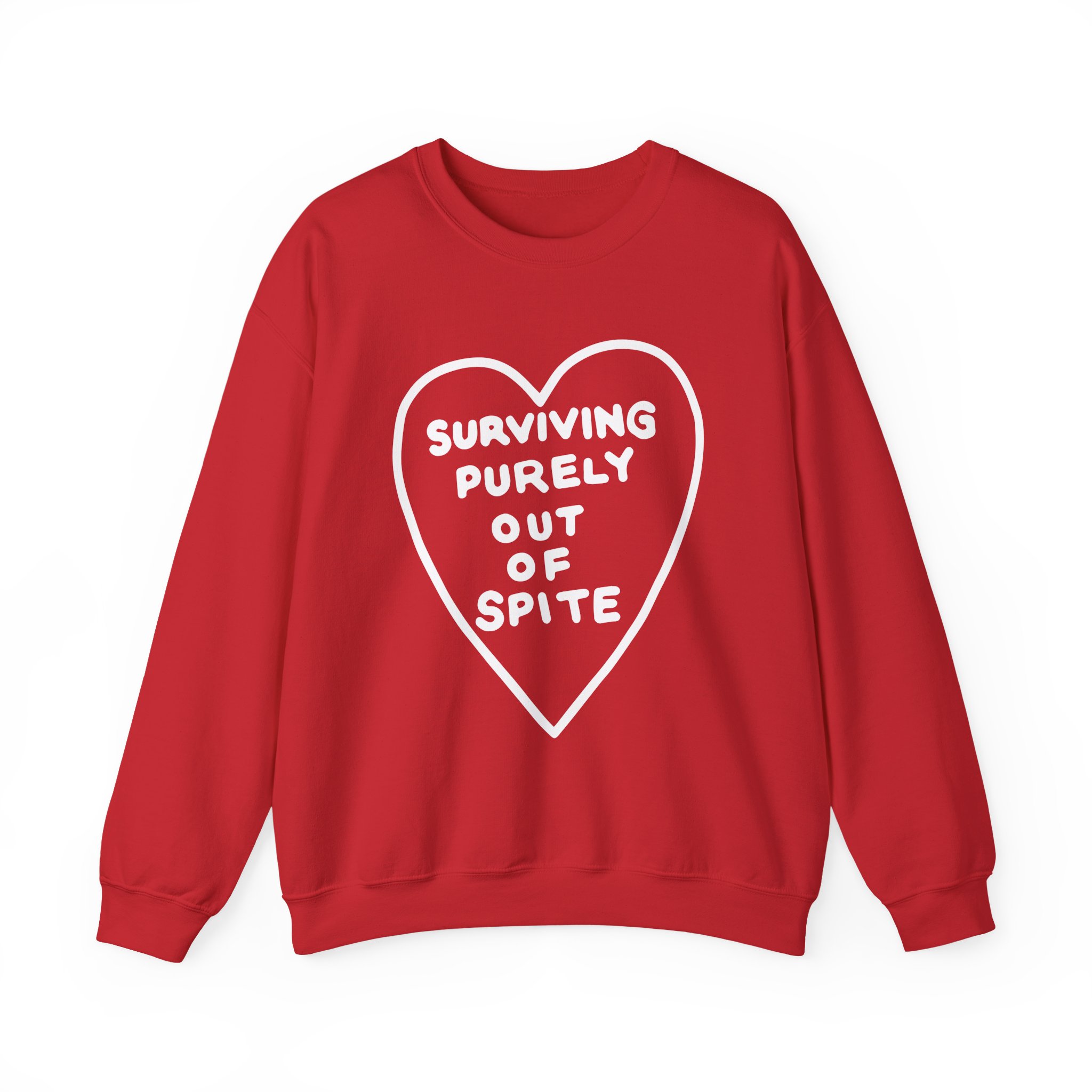 Elyse Myers Surviving Purely Out of Spite Unisex Heavy Blendâ„¢ Crewneck Sweatshirt