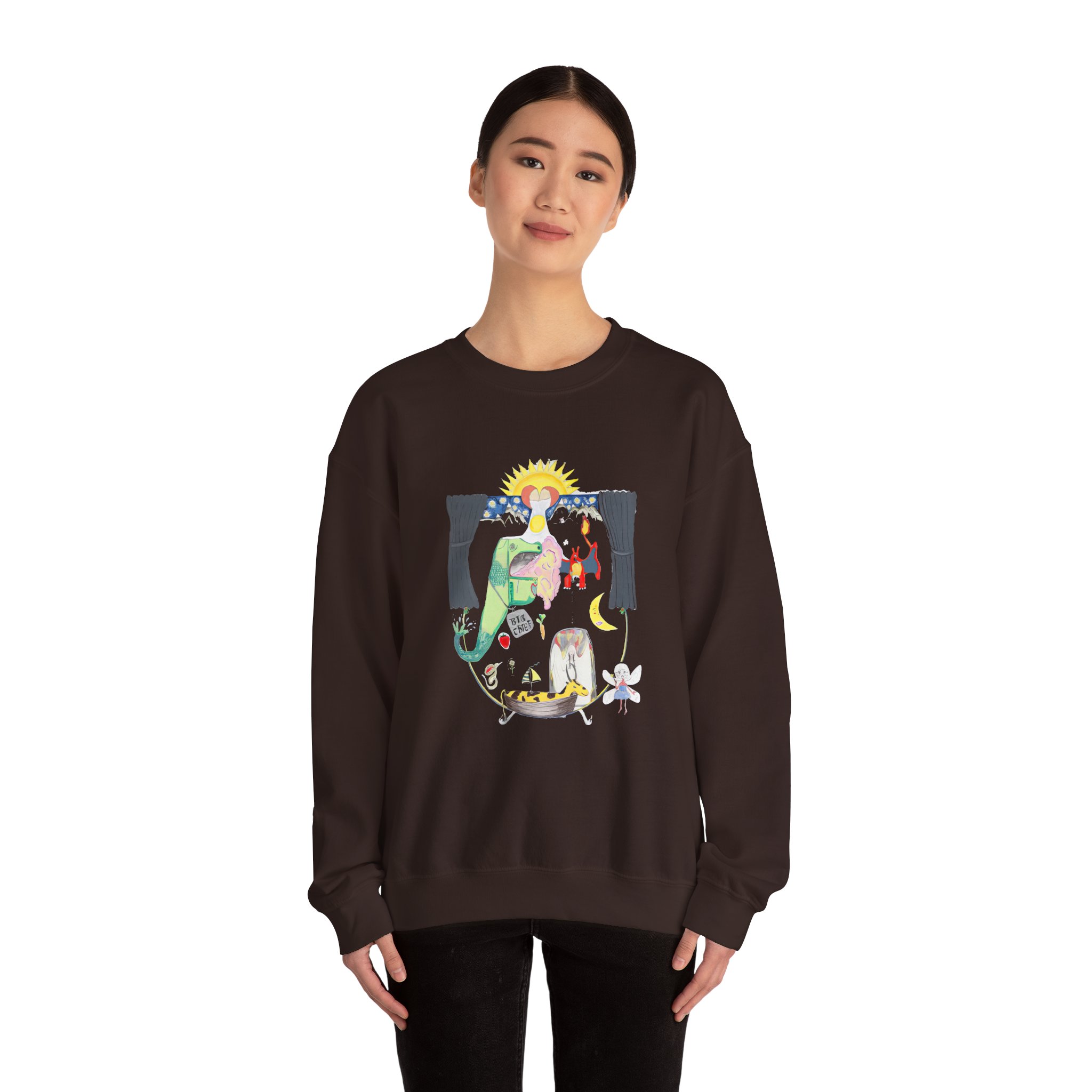 Aadrianne Lenker the Goat Boat Unisex Heavy Blend Crewneck Sweatshirt