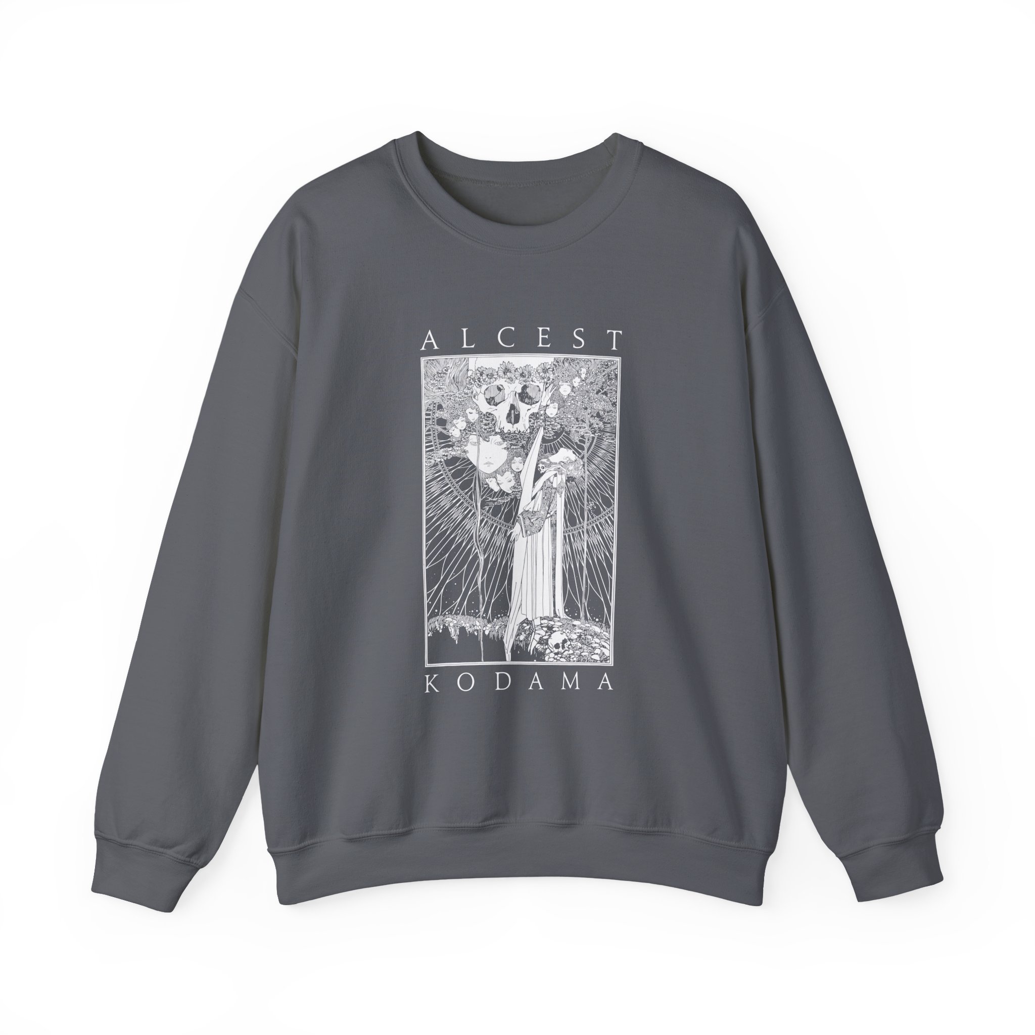 Alcest Kodama Faces Unisex Heavy Blendâ„¢ Crewneck Sweatshirt