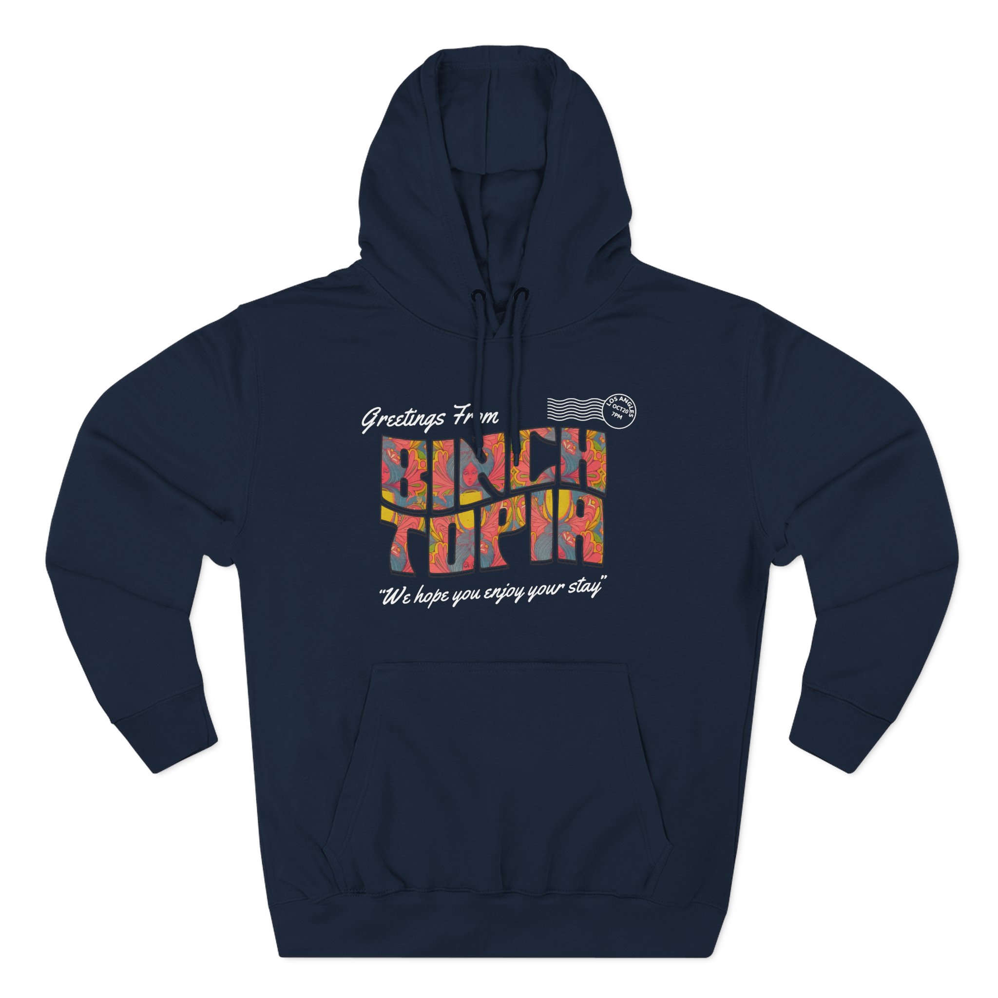 Binchtopia Postcard Three-Panel Fleece Hoodie