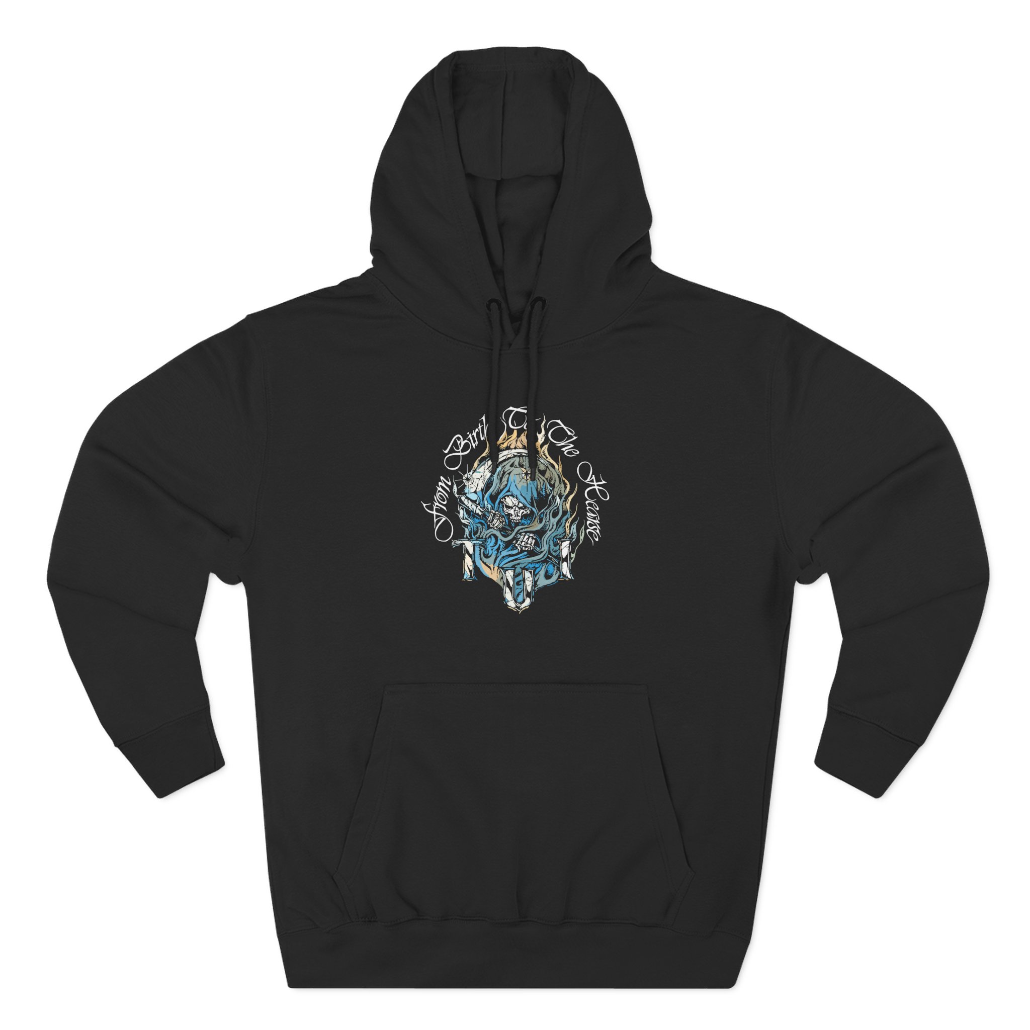 Trapped Under Ice Birth to Hearse Three-Panel Fleece Hoodie