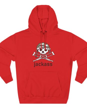 Jackass Camouflage Helmet Three-Panel Fleece Hoodie