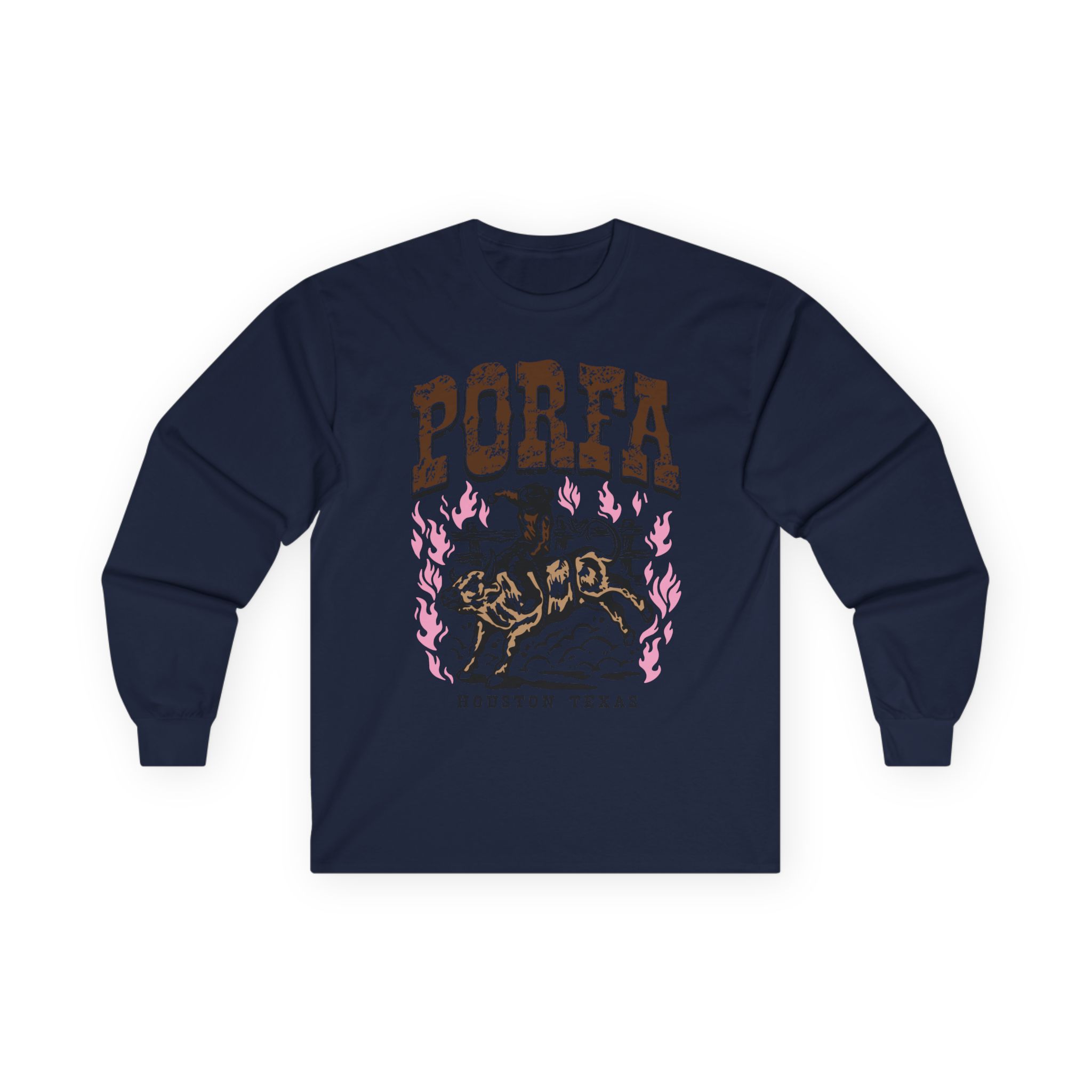 Porfa Houston Texas Unisex Ultra Cotton Long Sleeve Tee