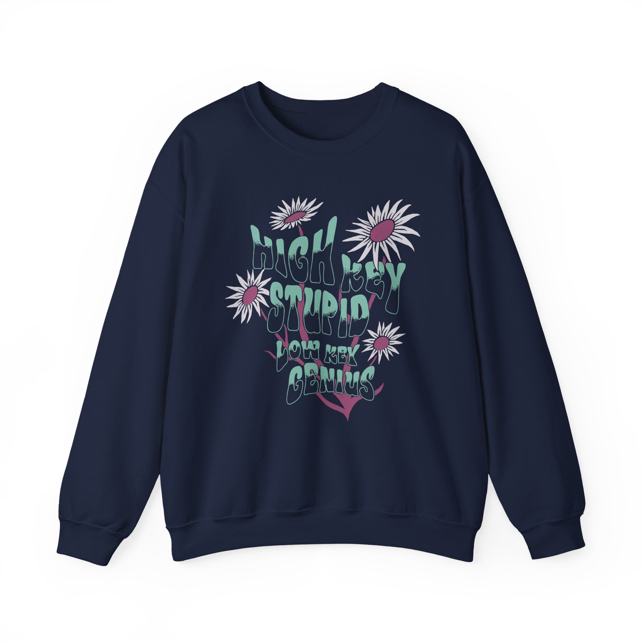 Kallmekris High Key Stupid Low Key Genius Unisex Heavy Blendâ„¢ Crewneck Sweatshirt