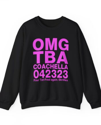 Skrillex OMG ТВА COACHELLA 042323 Four Tet. Fred again Unisex Heavy Blend™ Crewneck Sweatshirt