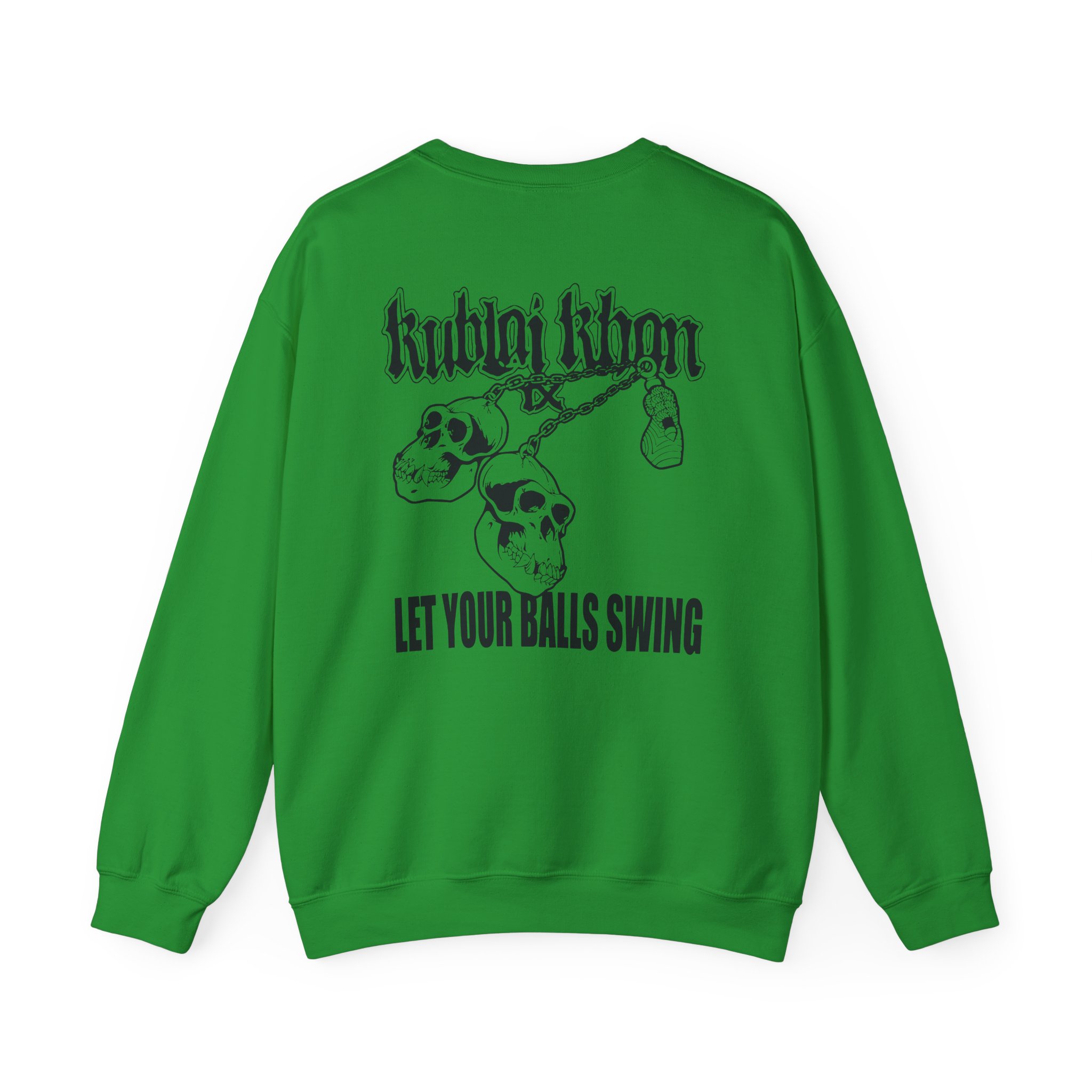 Kublai Khan - Let the Balls Swing Natural Unisex Heavy Blendâ„¢ Crewneck Sweatshirt