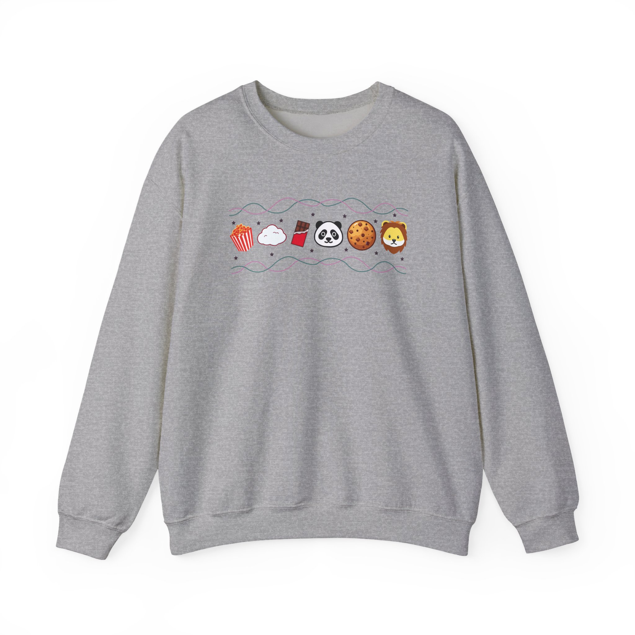 Harlow and Popcorn Emoji Unisex Heavy Blendâ„¢ Crewneck Sweatshirt