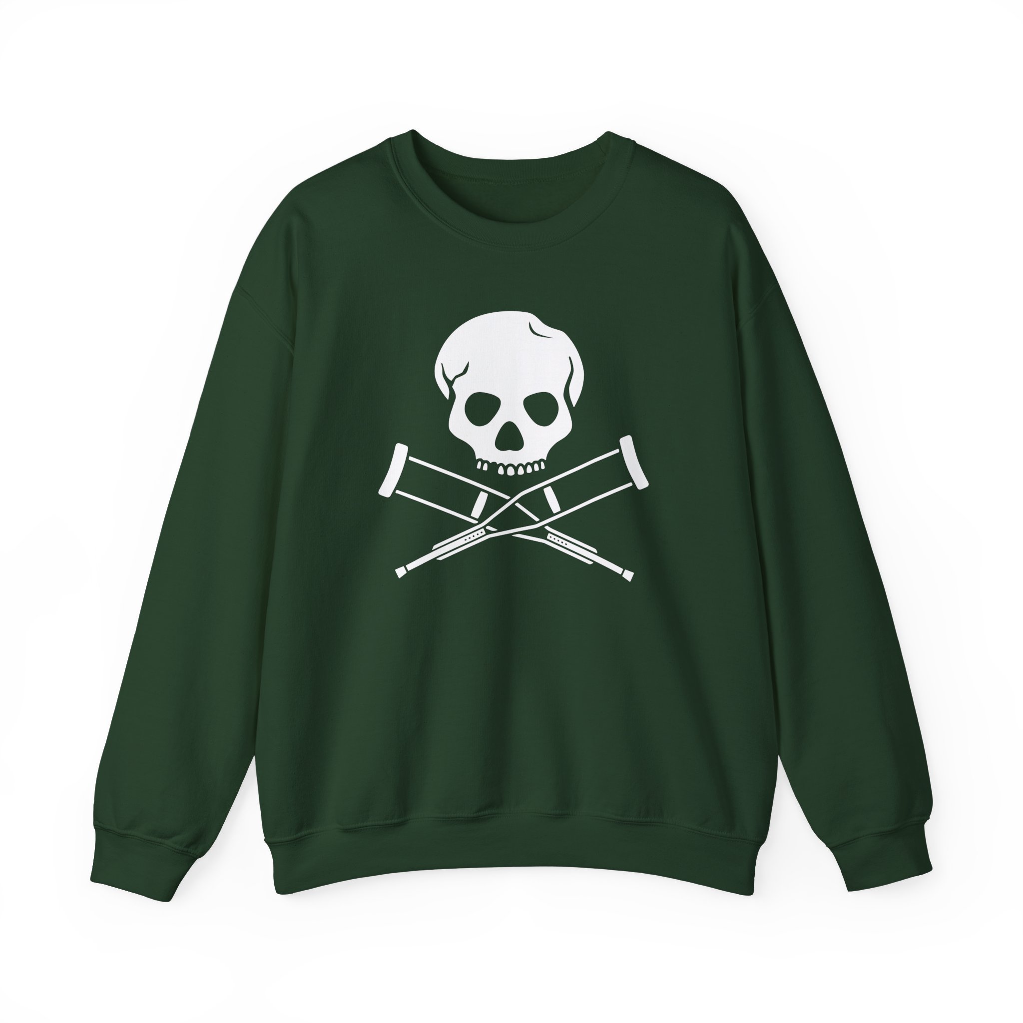 Jackass Skull and Crutches Unisex Heavy Blendâ„¢ Crewneck Sweatshirt
