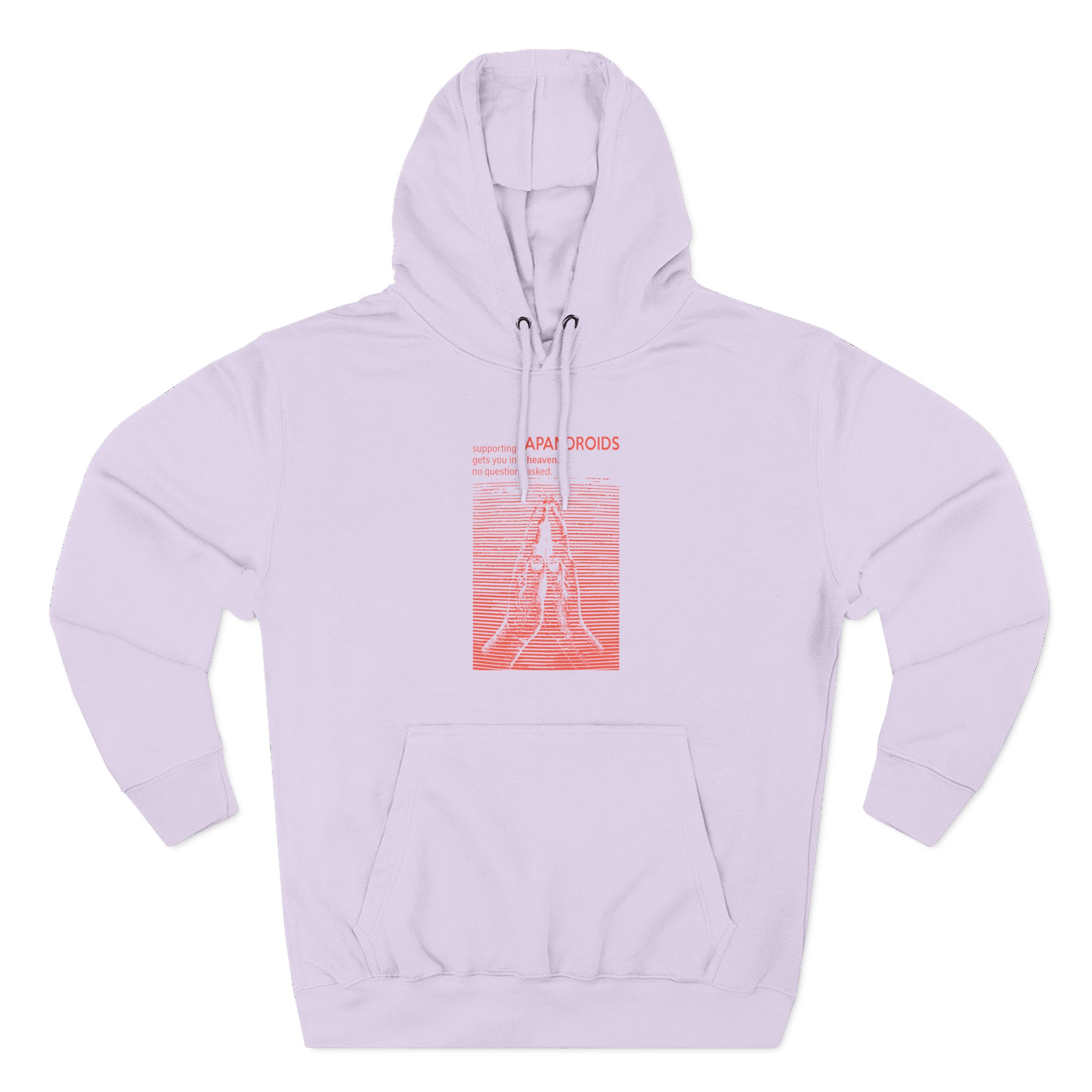 Supporting Japandroids Gets You Into Heaven No Questions Asked Three-Panel Fleece Hoodie