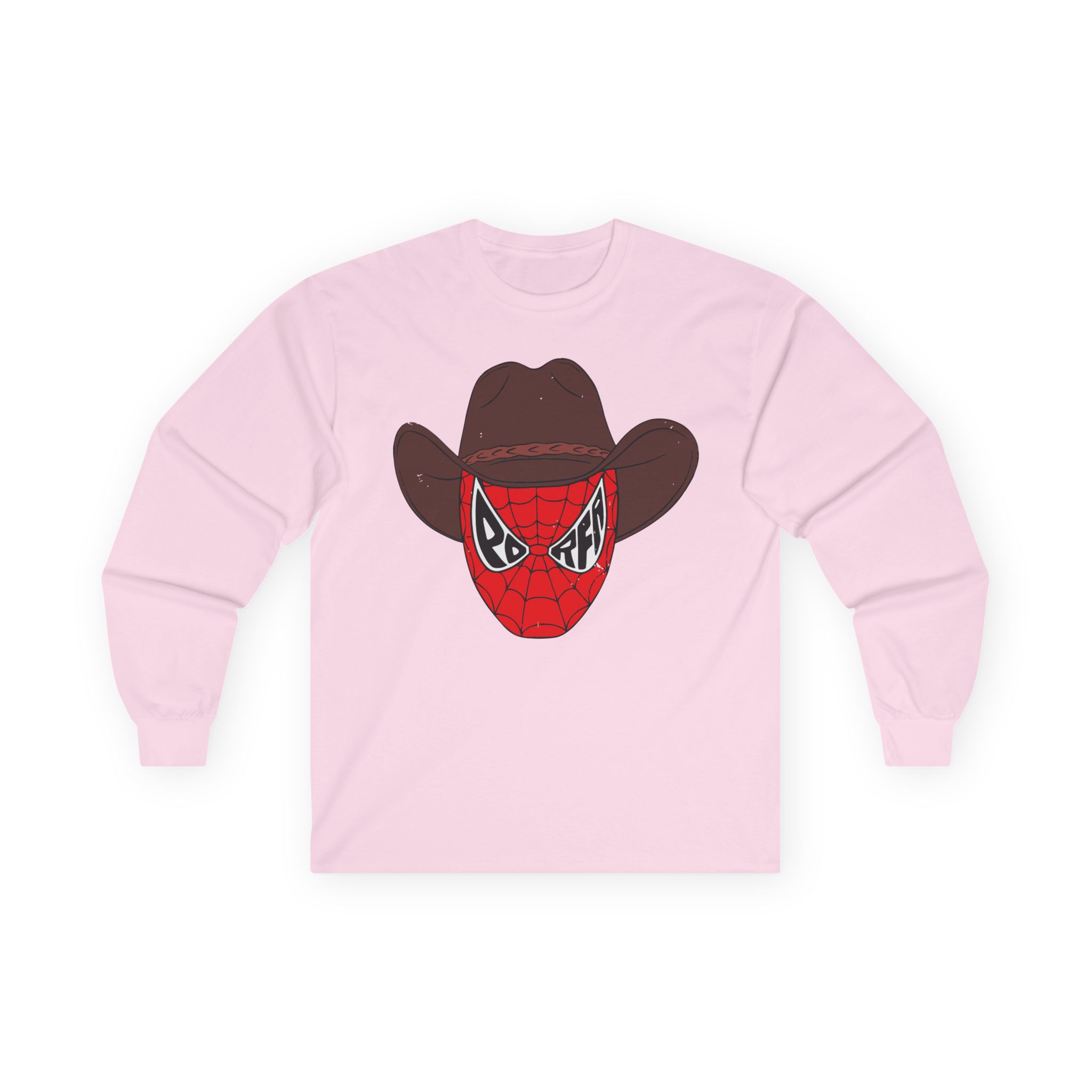Porfa Spider Man Cowboy Hat Unisex Ultra Cotton Long Sleeve Tee