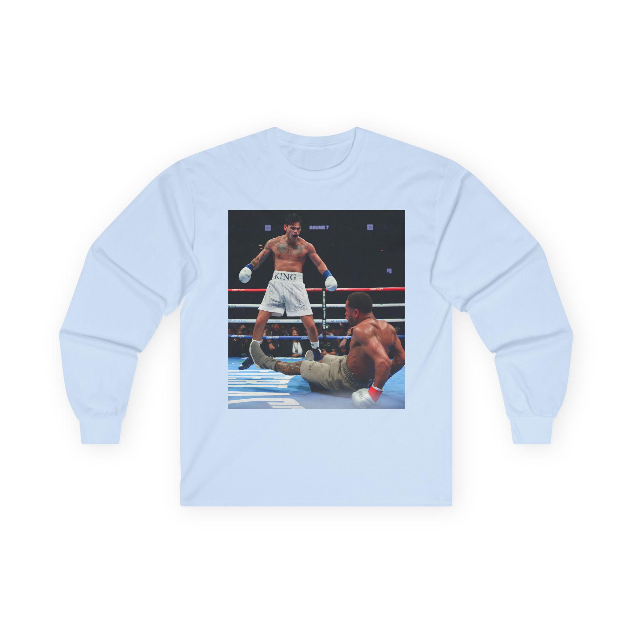 Ryan Garcia Knocks Down Devin Haney Unisex Ultra Cotton Long Sleeve Tee