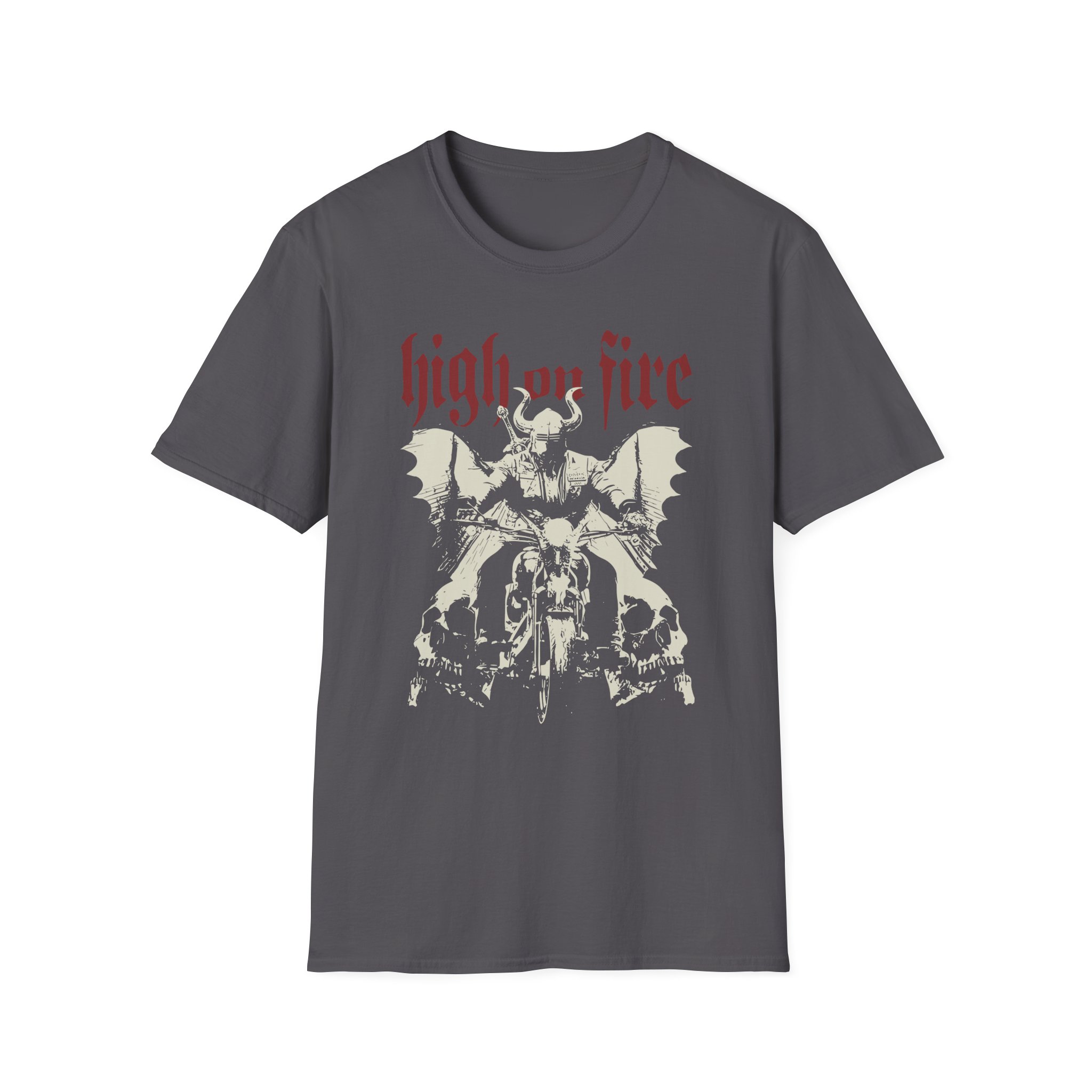 High on Fire Biker Unisex Softstyle T-Shirt
