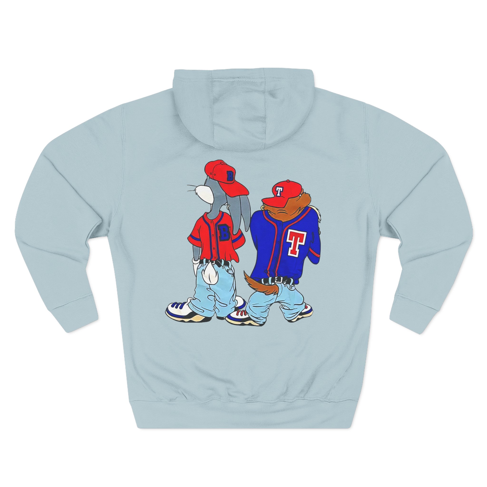 Vintage 90s Looney Tunes Bugs Taz Kris’s Kross Three-Panel Fleece Hoodie