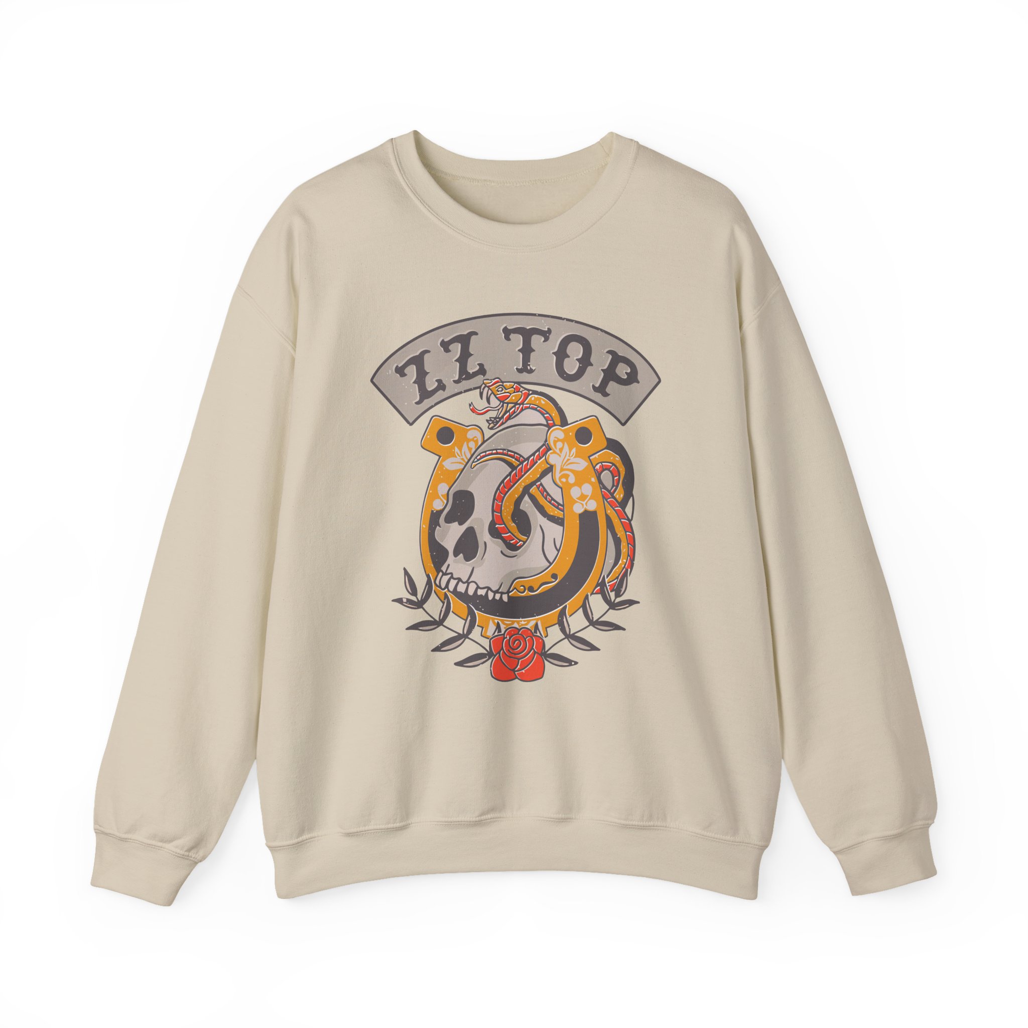 Zz Top Skull Unisex Heavy Blendâ„¢ Crewneck Sweatshirt