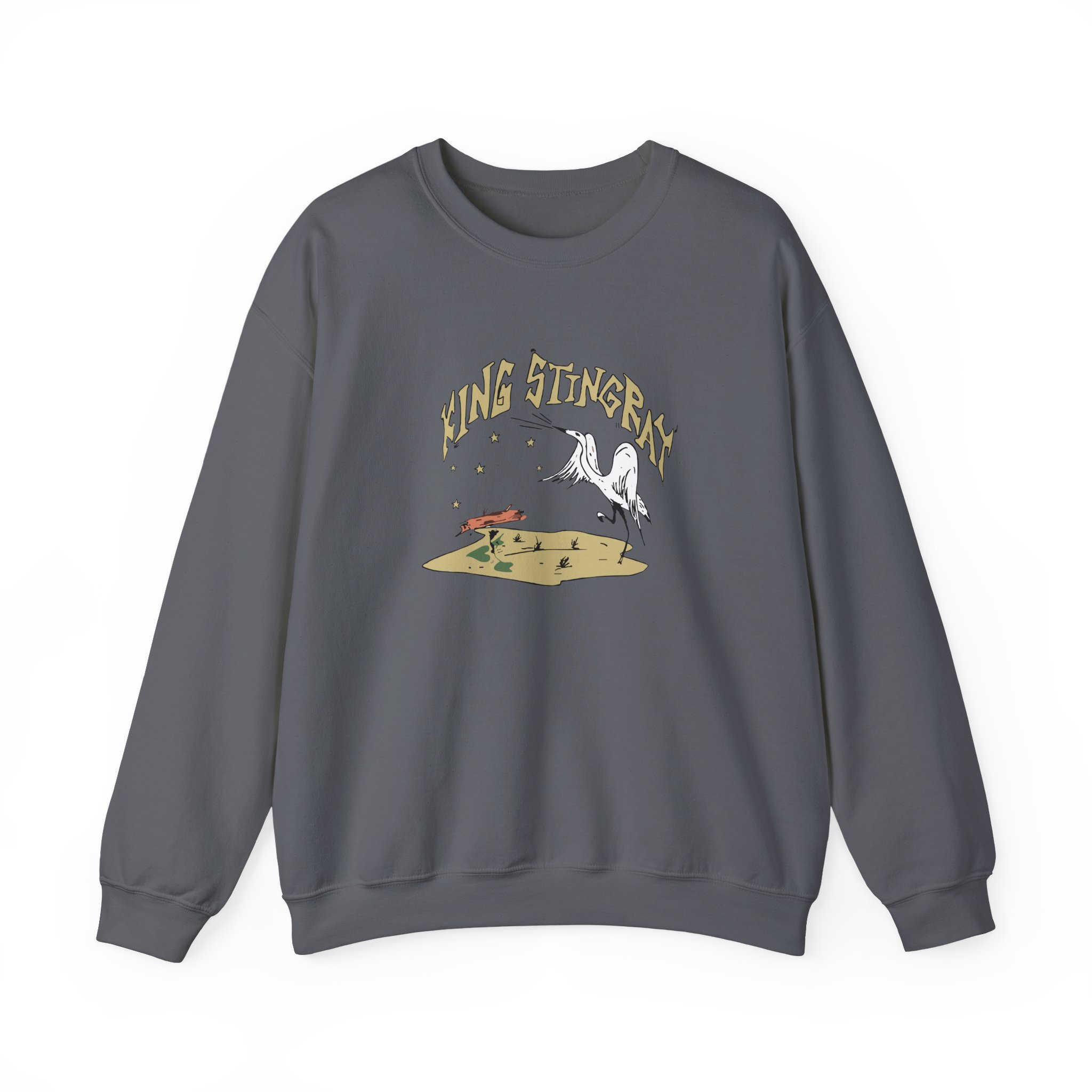 King Stingray Ivory Bird Unisex Heavy Blendâ„¢ Crewneck Sweatshirt