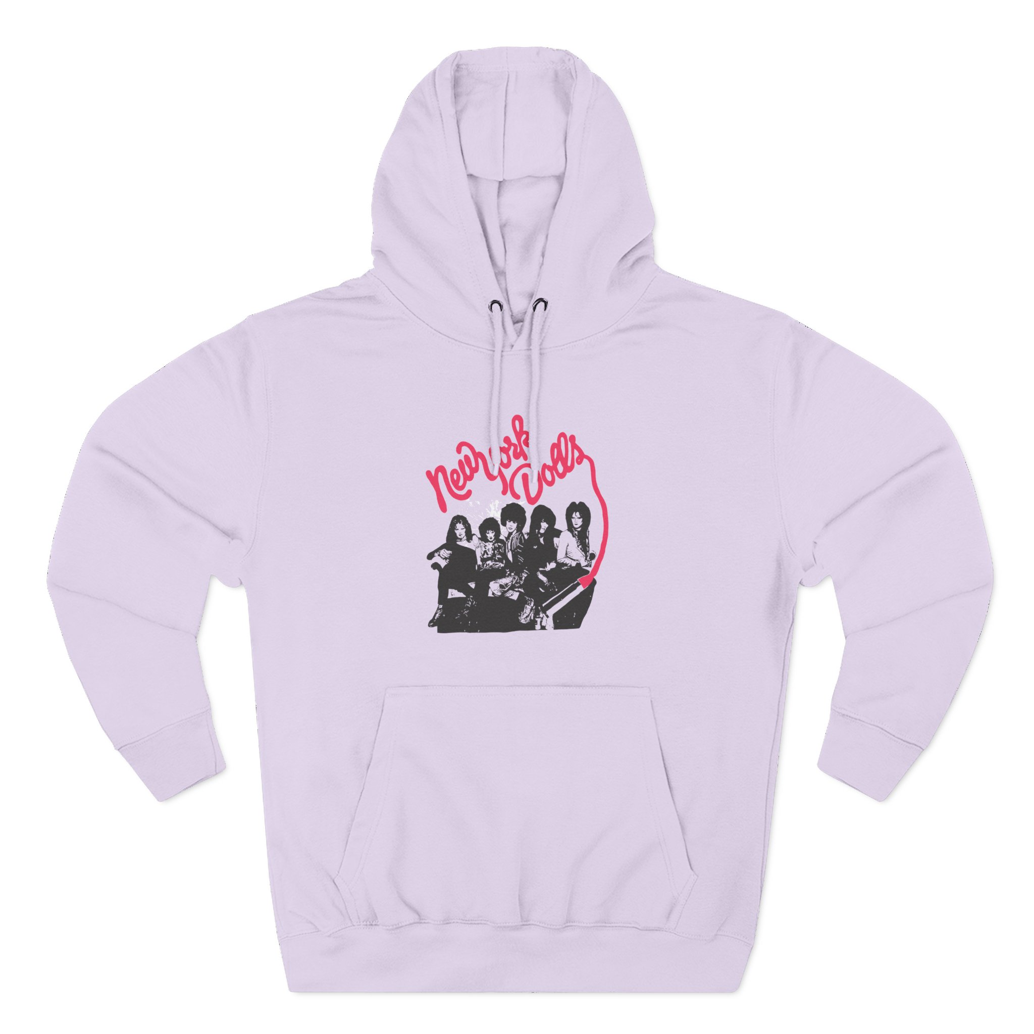 New York Dolls Lipstick Logo Three-Panel Fleece Hoodie