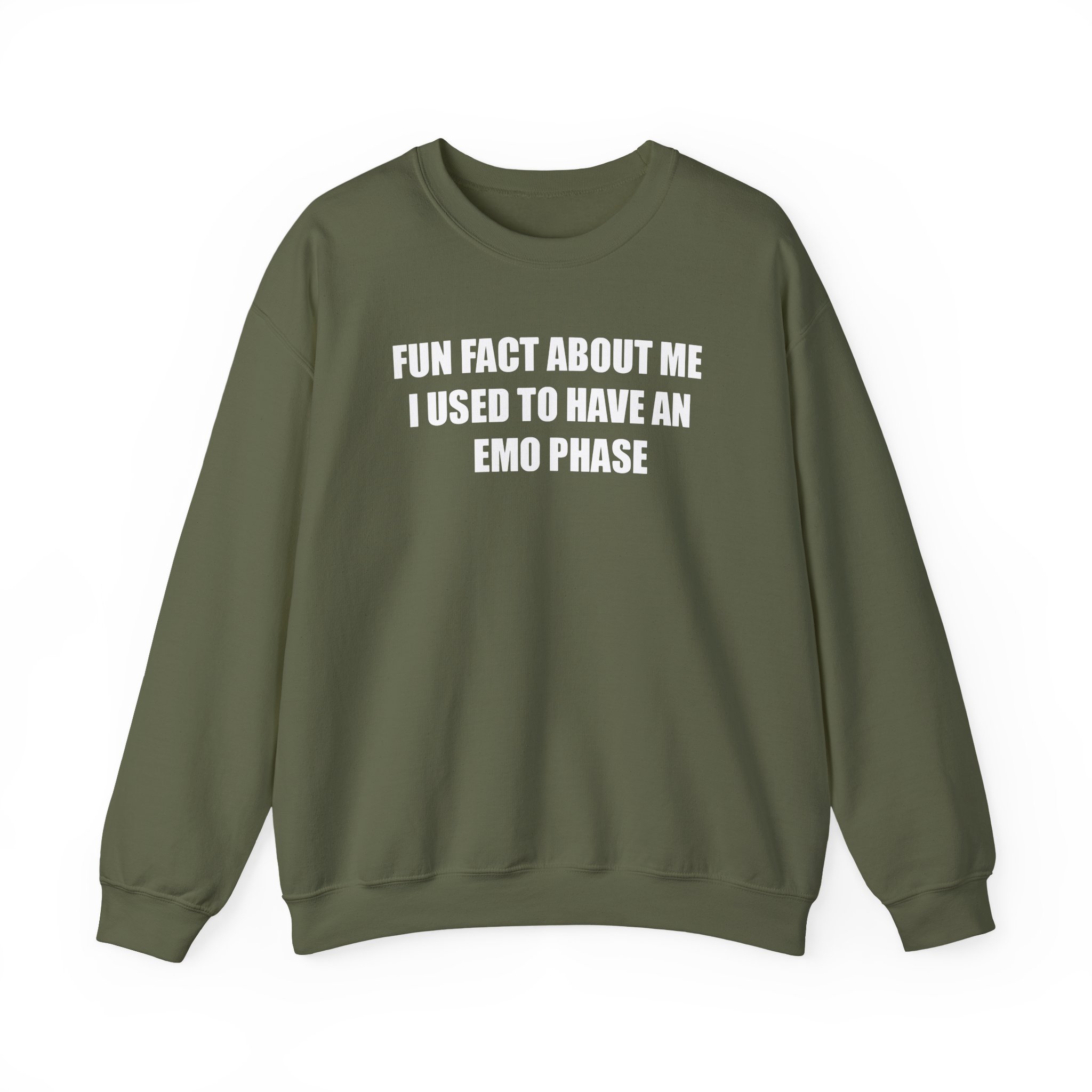 Jake & Johnnie Fun Fact About Me I Used to Have an Emo Phase Unisex Heavy Blendâ„¢ Crewneck Sweatshirt