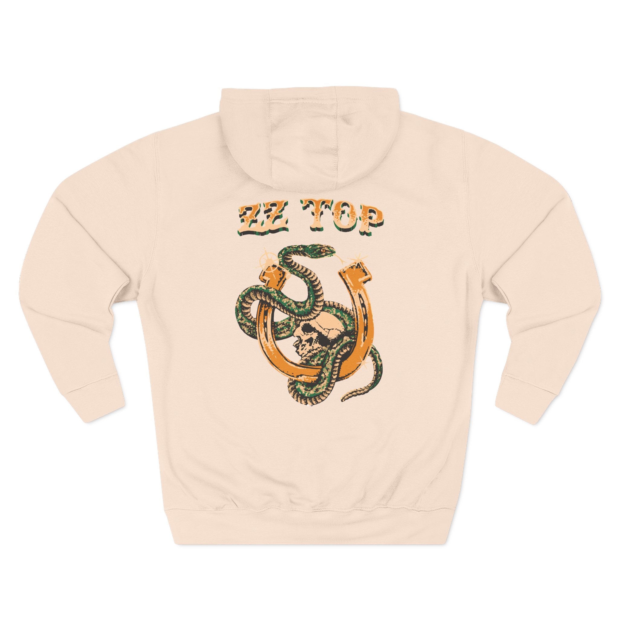 ZZ Top Snake Skull Three-Panel Fleece Hoodie