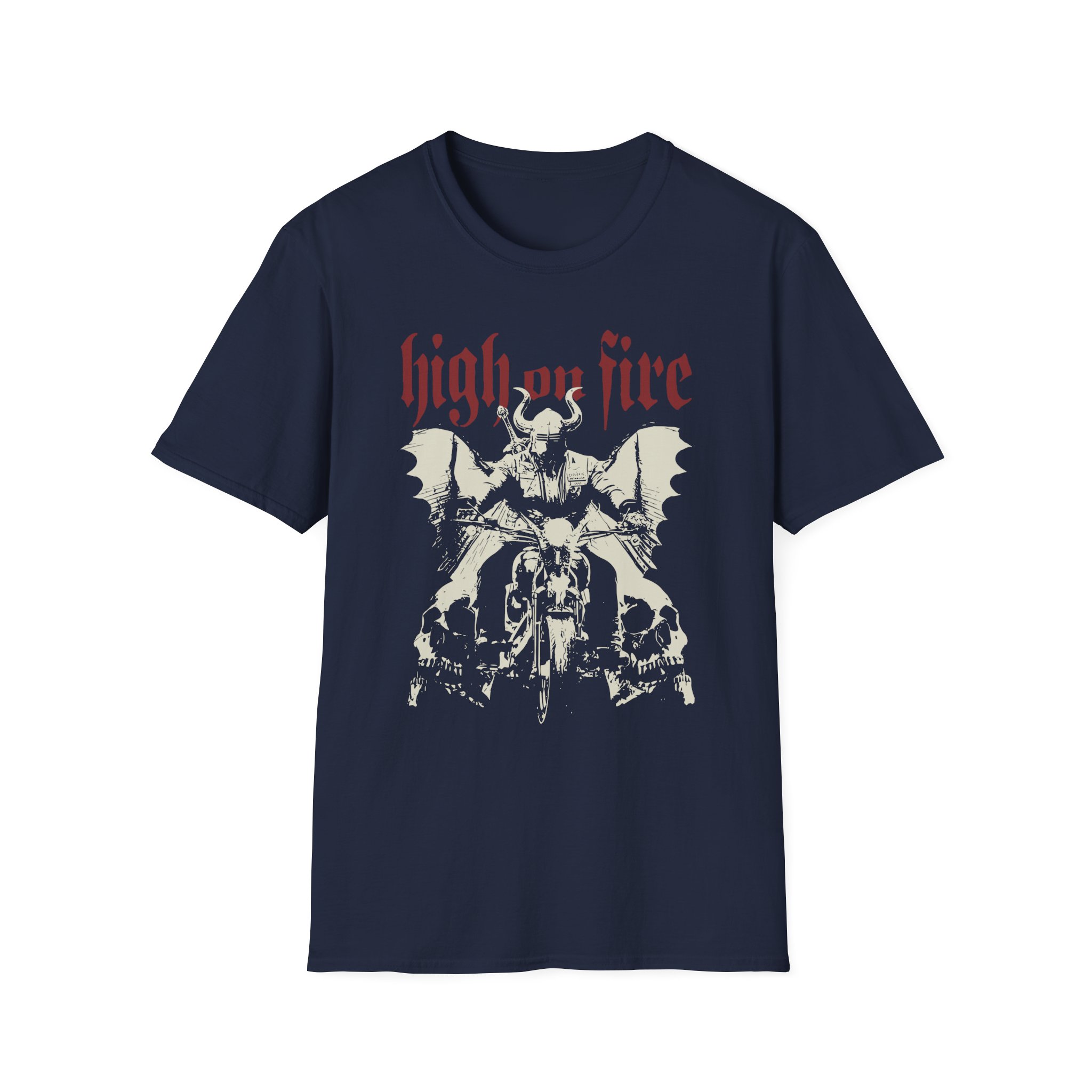 High on Fire Biker Unisex Softstyle T-Shirt