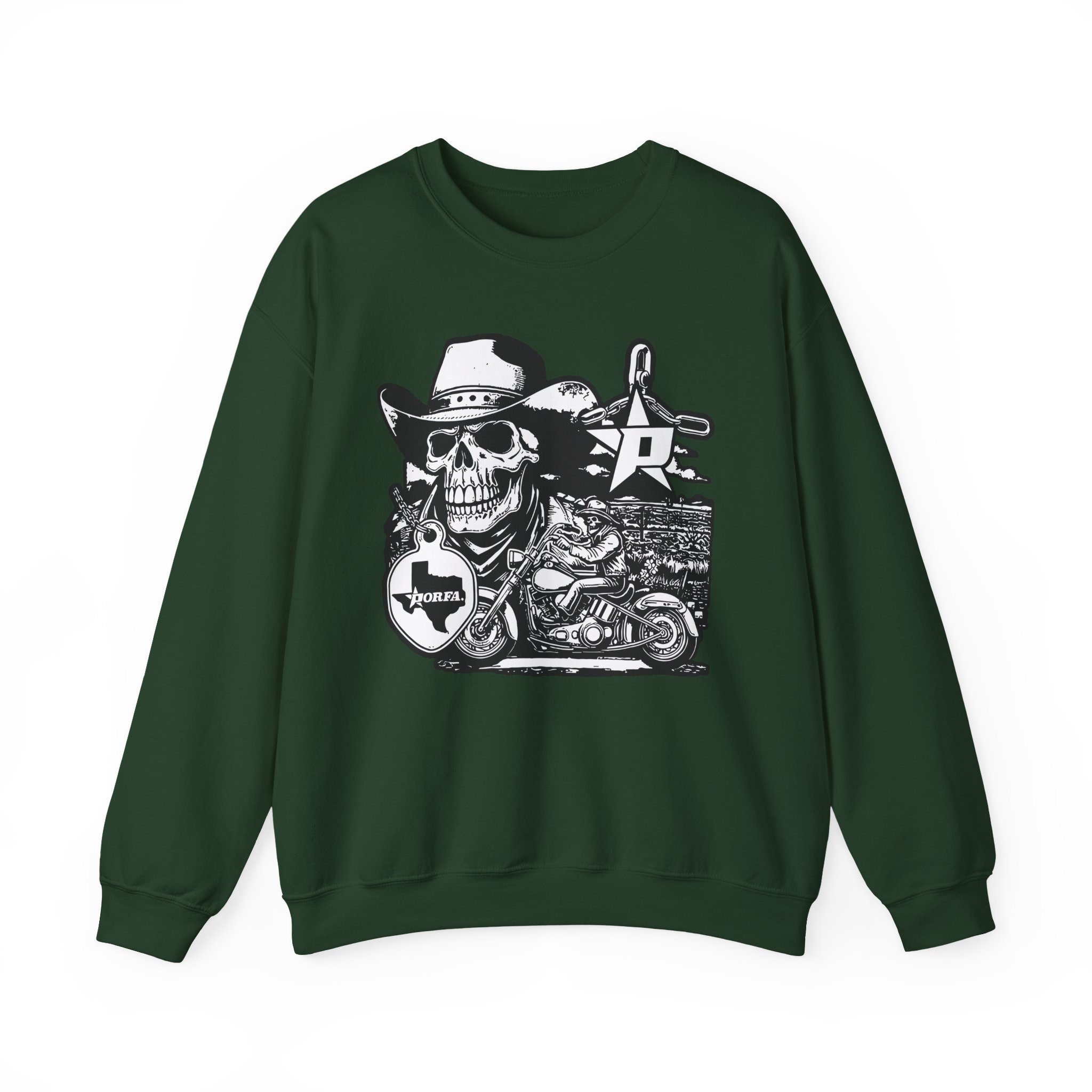 Porfa Texas Ride Unisex Heavy Blendâ„¢ Crewneck Sweatshirt