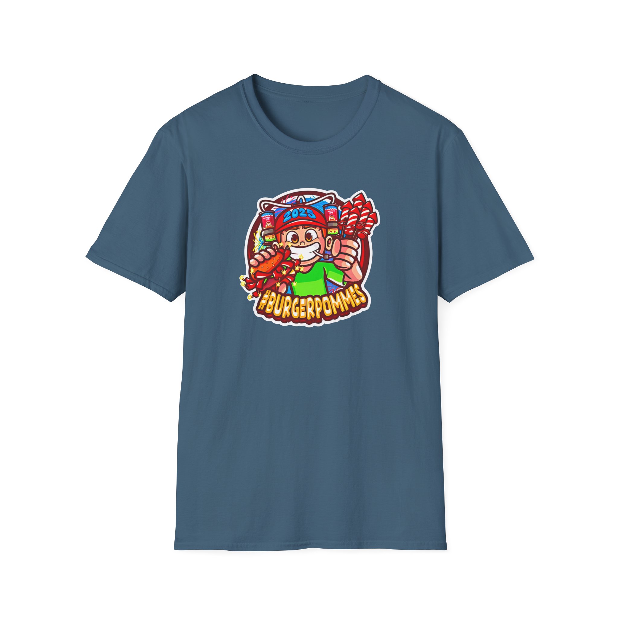 Burger Pommes Unisex Softstyle T-Shirt