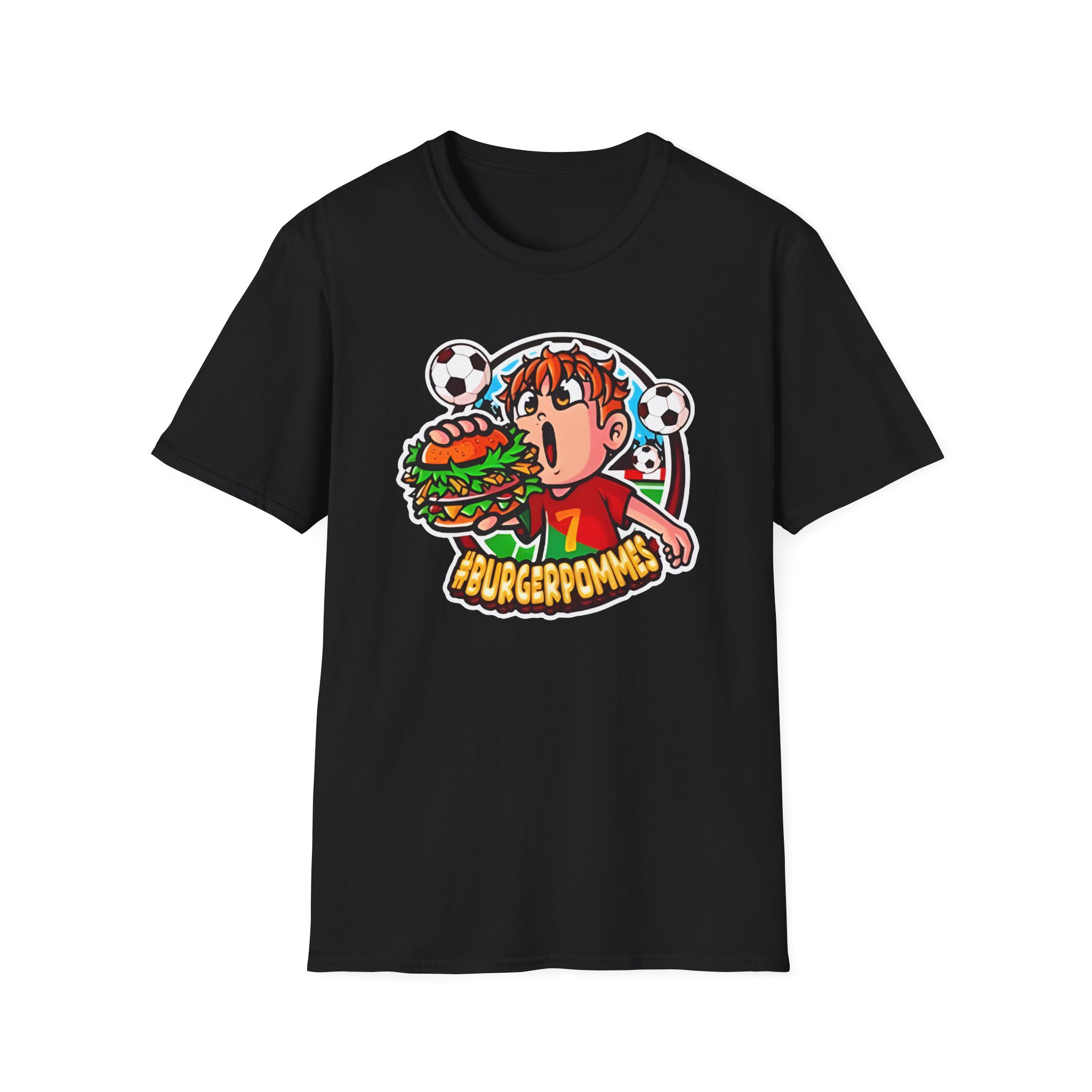 Burger Pommes Unisex Softstyle T-Shirt