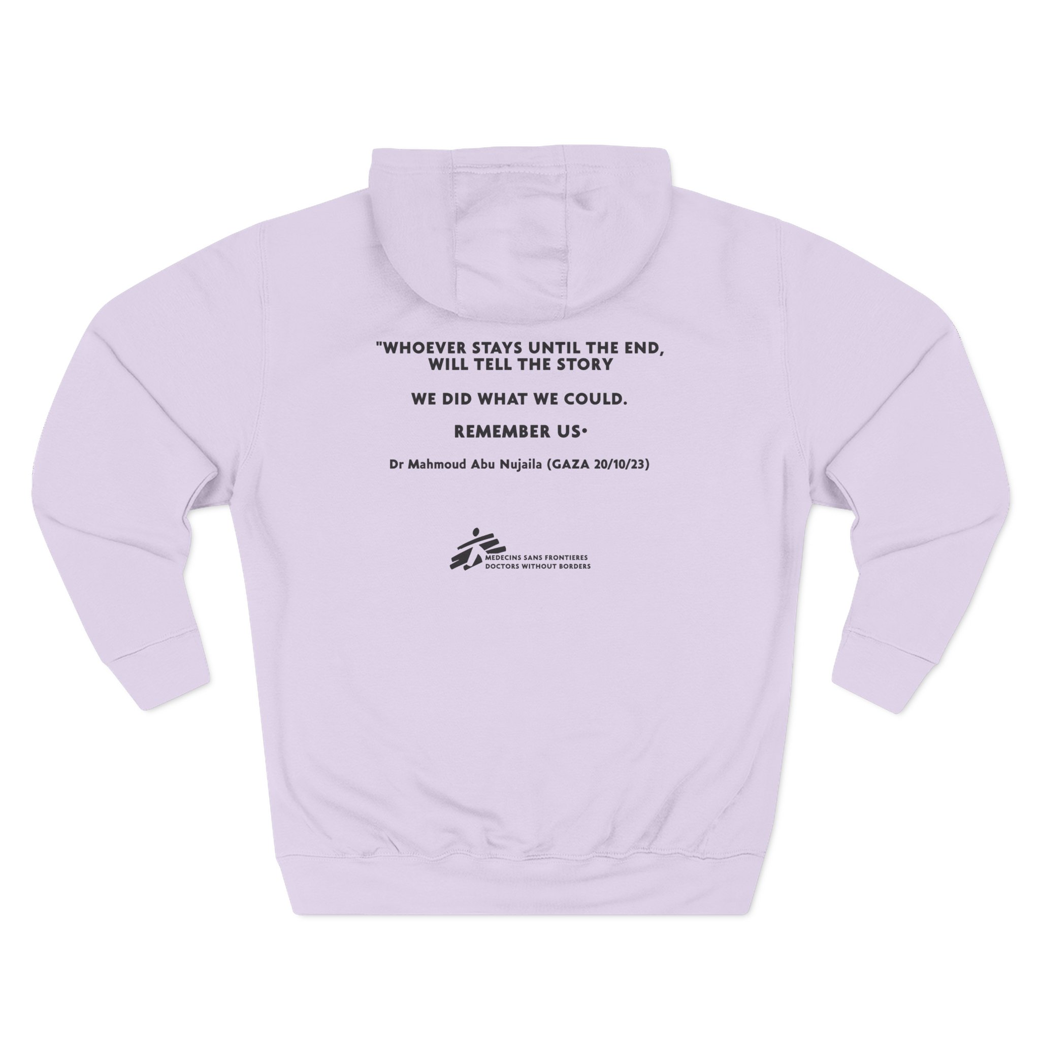 Massive Attack Ceasefire Now Msf Three-Panel Fleece Hoodie