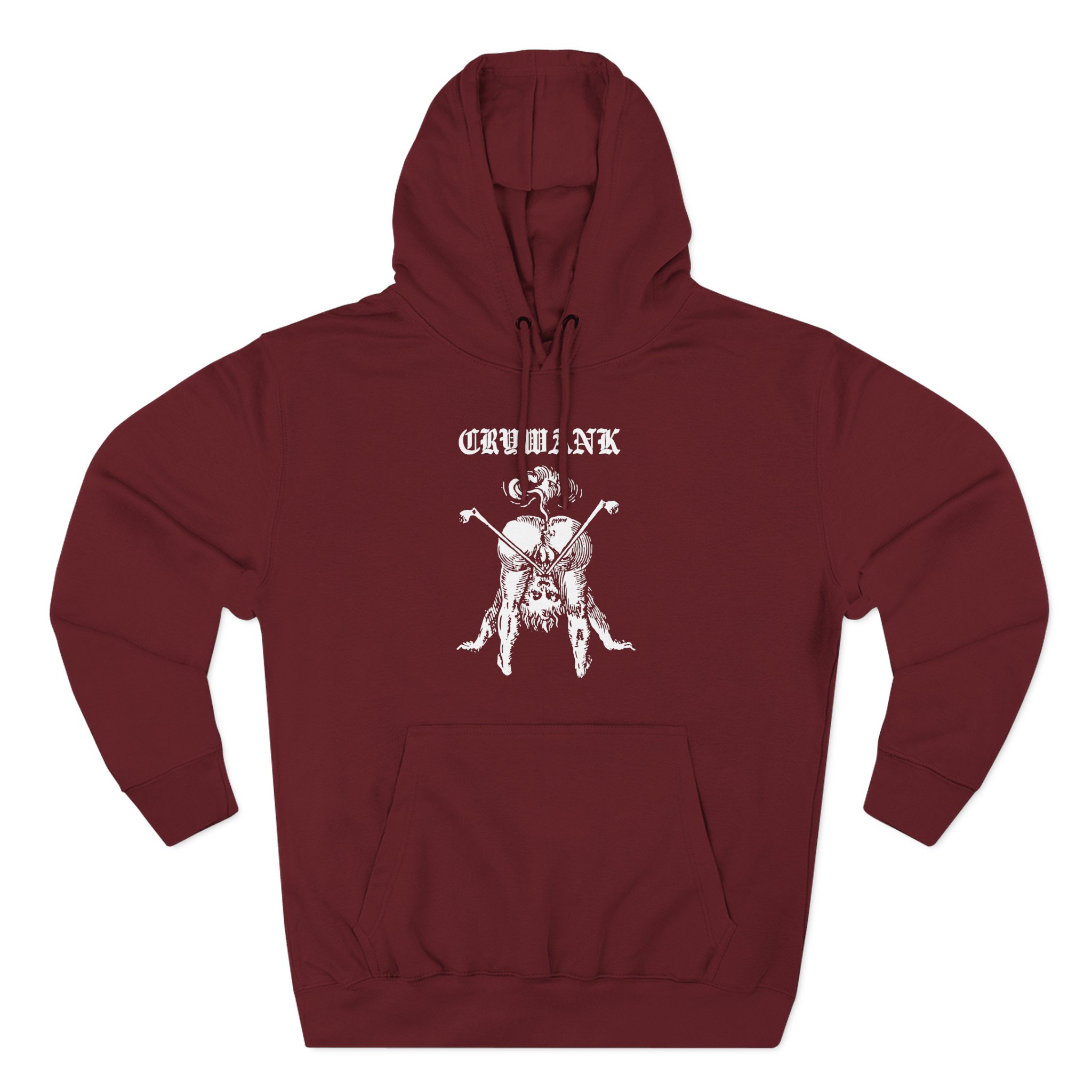 Crywank Three-Panel Fleece Hoodie