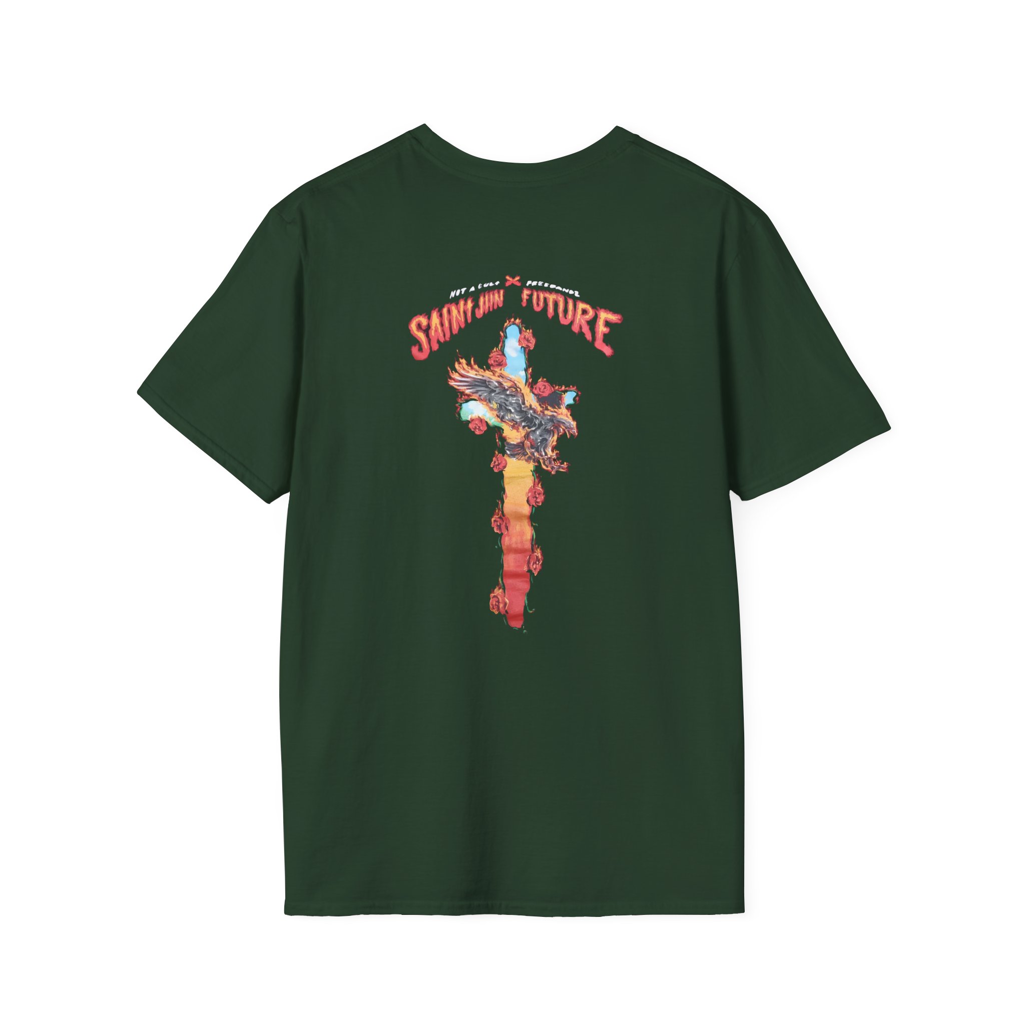 Saint Jhn Not a Cult X Freebandz Roses Unisex Softstyle T-Shirt