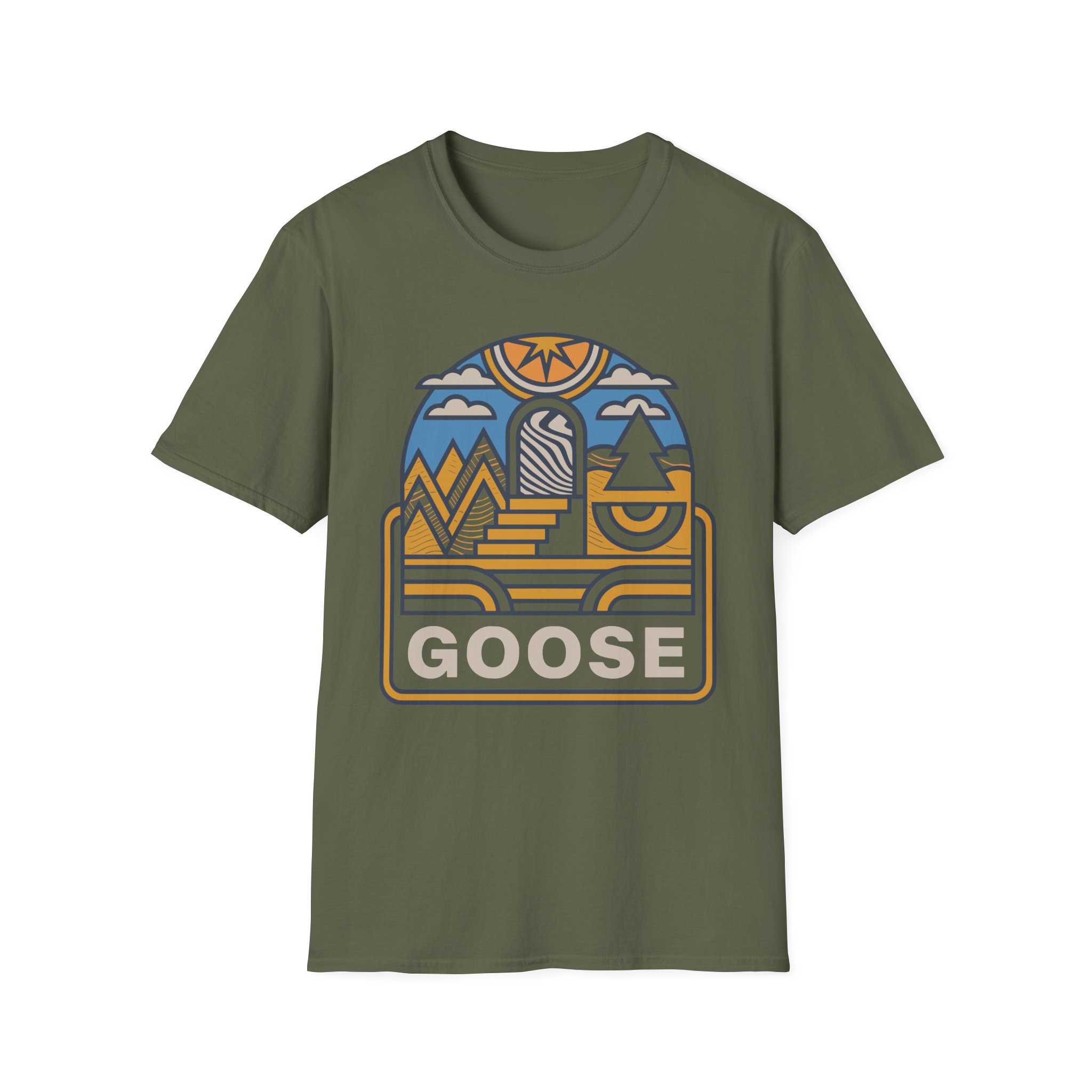 Goose Trippy Staircase Unisex Softstyle T-Shirt