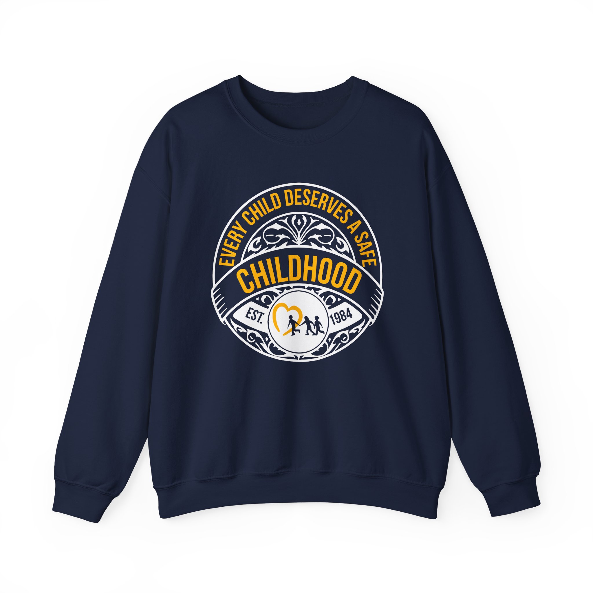 Kendall Rae Every Child Deserves a Safe Childhood Charity Unisex Heavy Blendâ„¢ Crewneck Sweatshirt