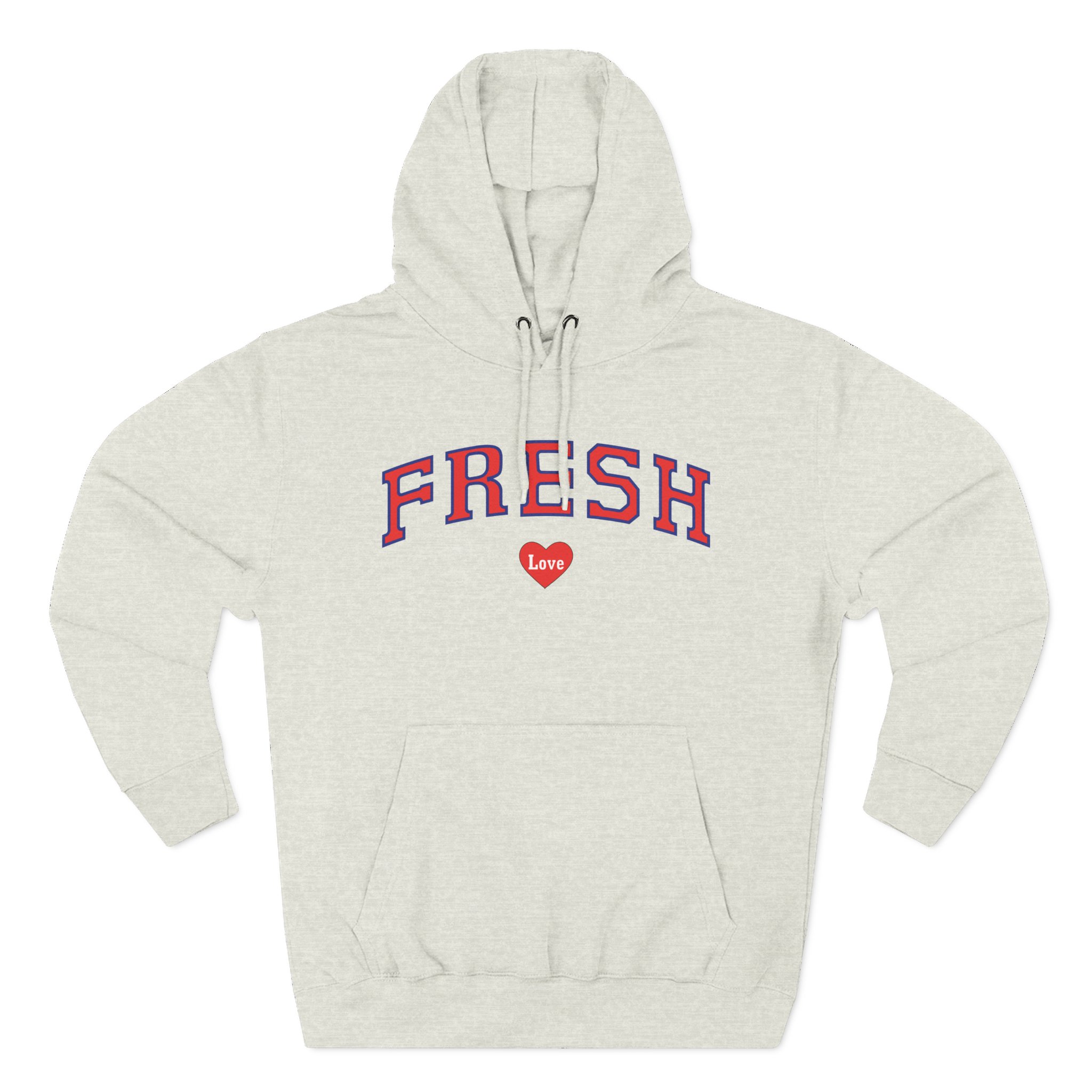Fresh Love Heart Three-Panel Fleece Hoodie