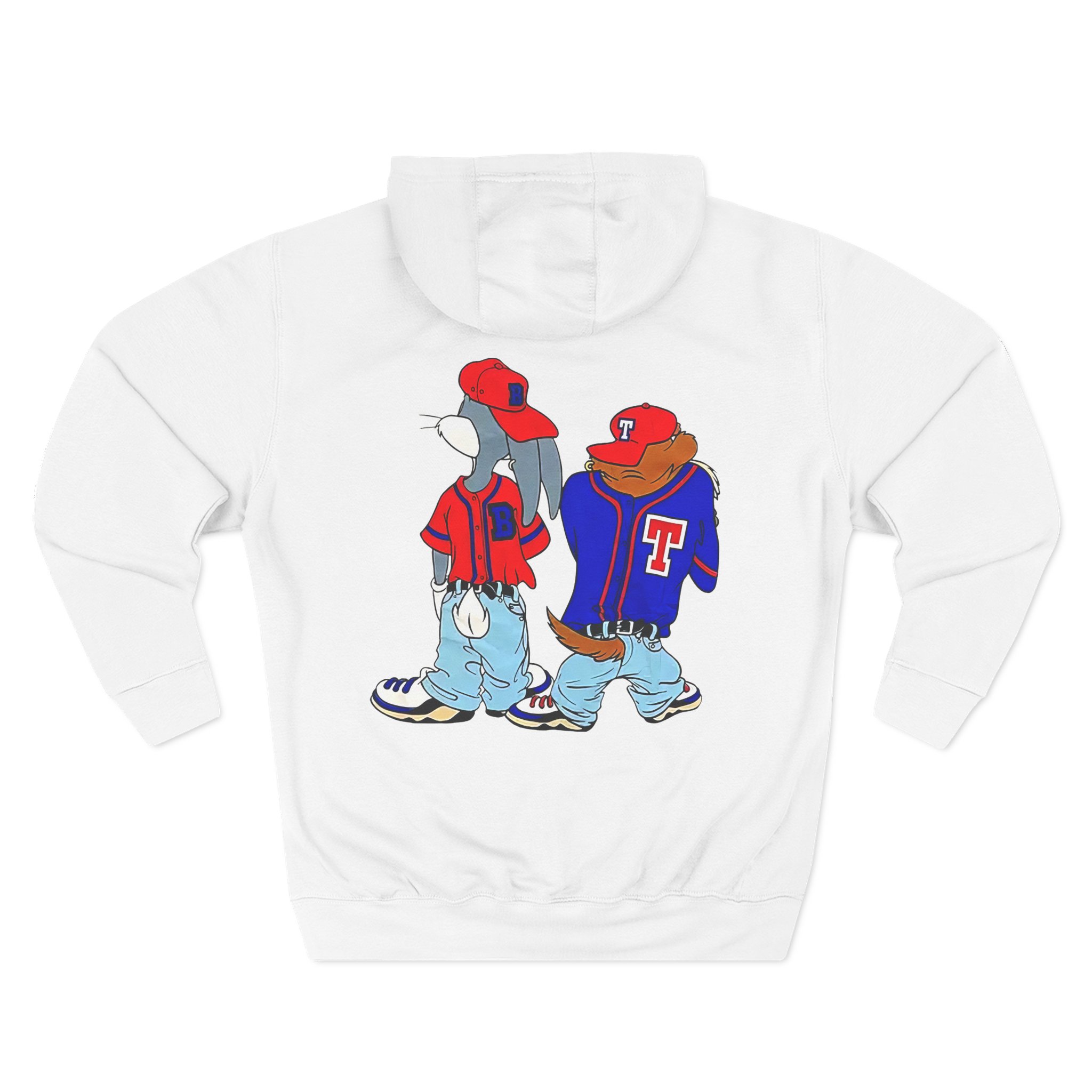 Vintage 90s Looney Tunes Bugs Taz Kris’s Kross Three-Panel Fleece Hoodie