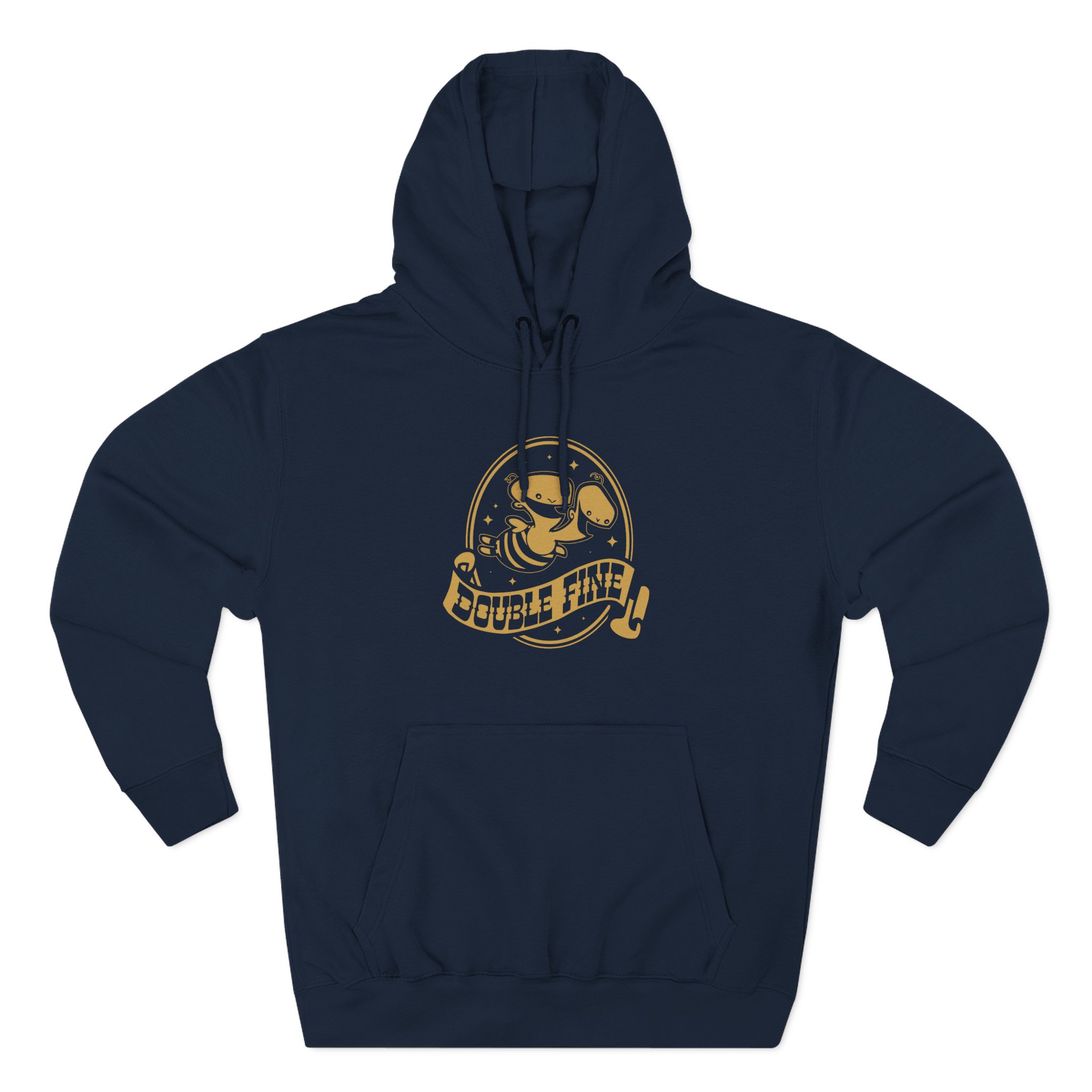 Double Fine Golden Two-headed Baby Three-Panel Fleece Hoodie