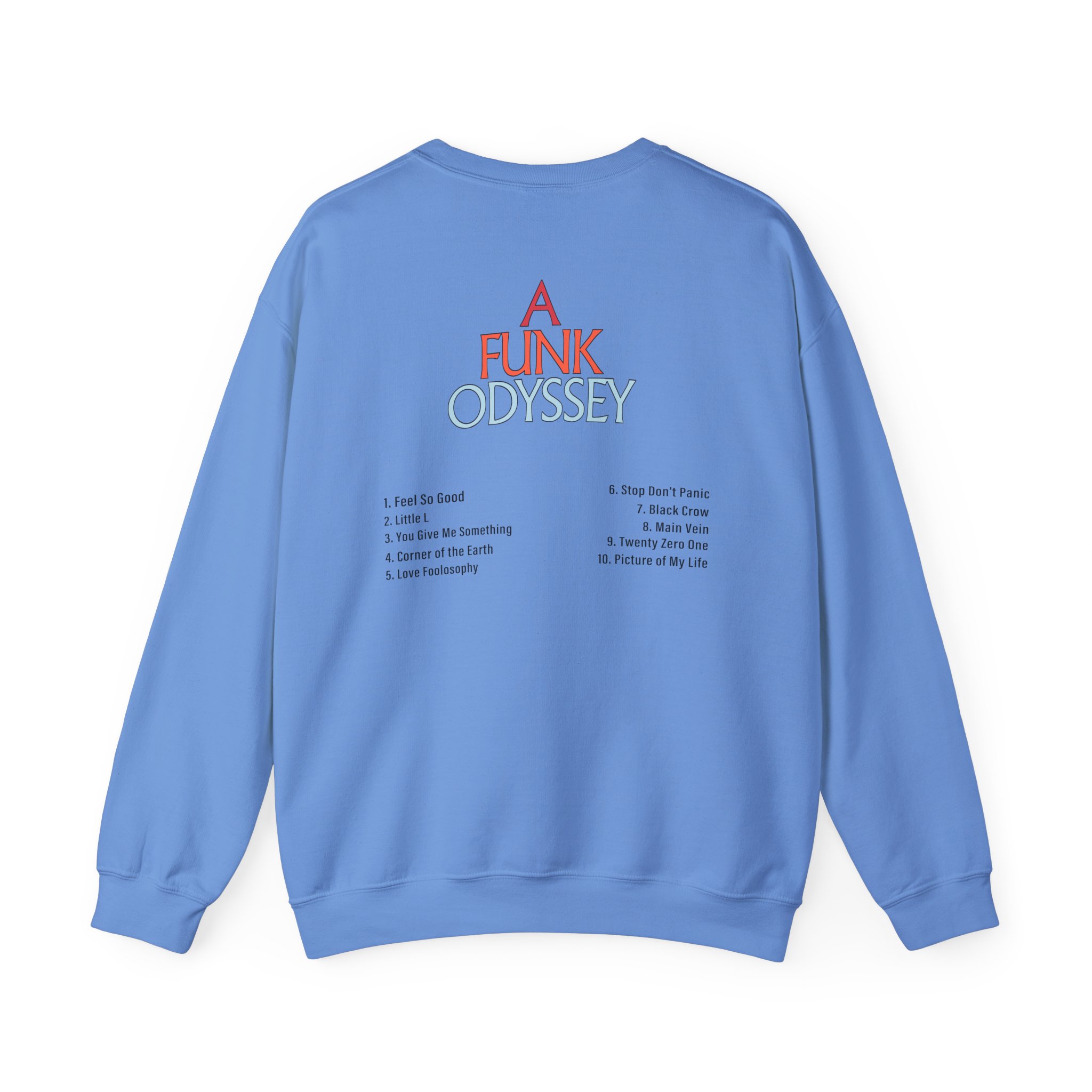 J Funk Odyssey Tracklist Unisex Heavy Blendâ„¢ Crewneck Sweatshirt