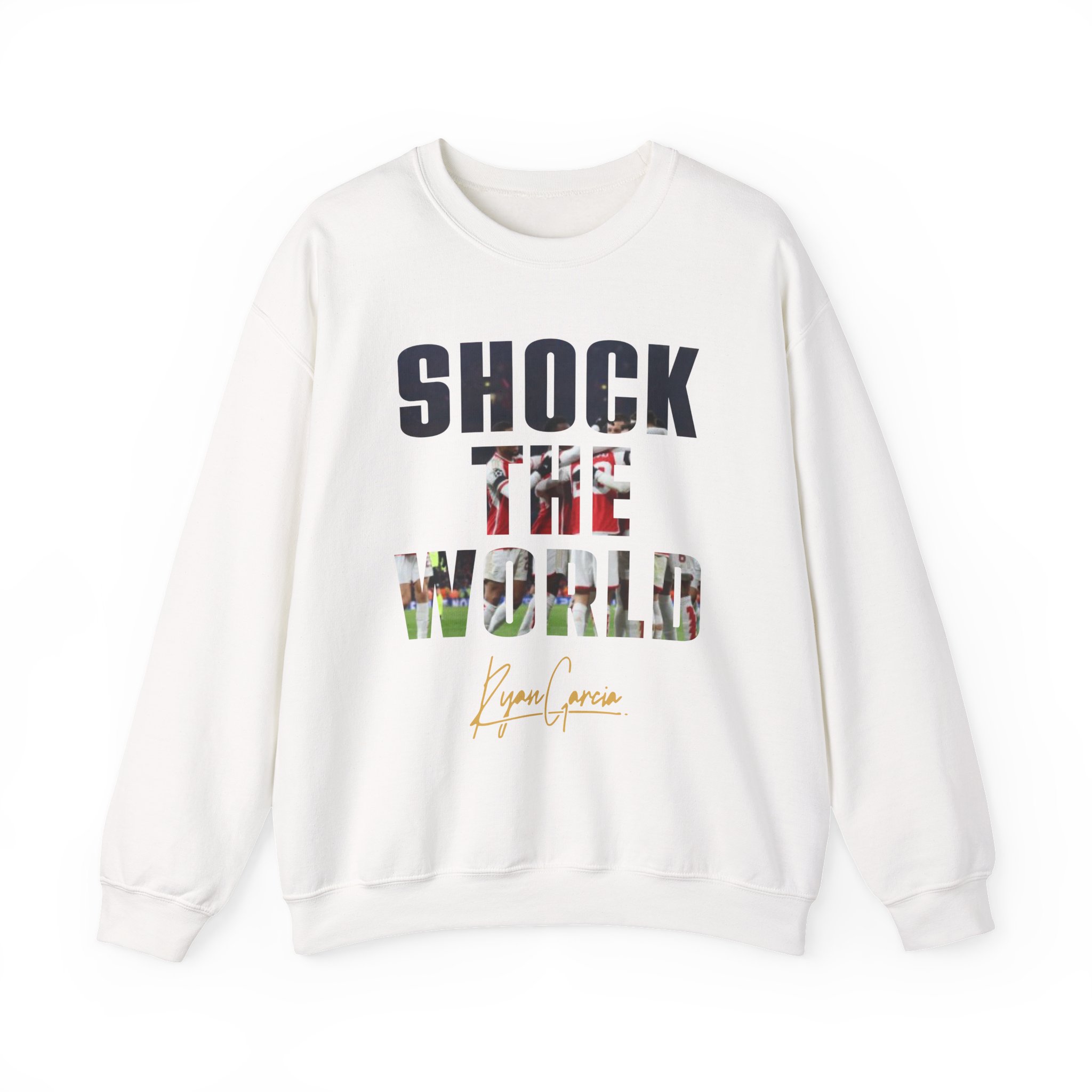 Ryan Garcia shock the world Unisex Heavy Blendâ„¢ Crewneck Sweatshirt