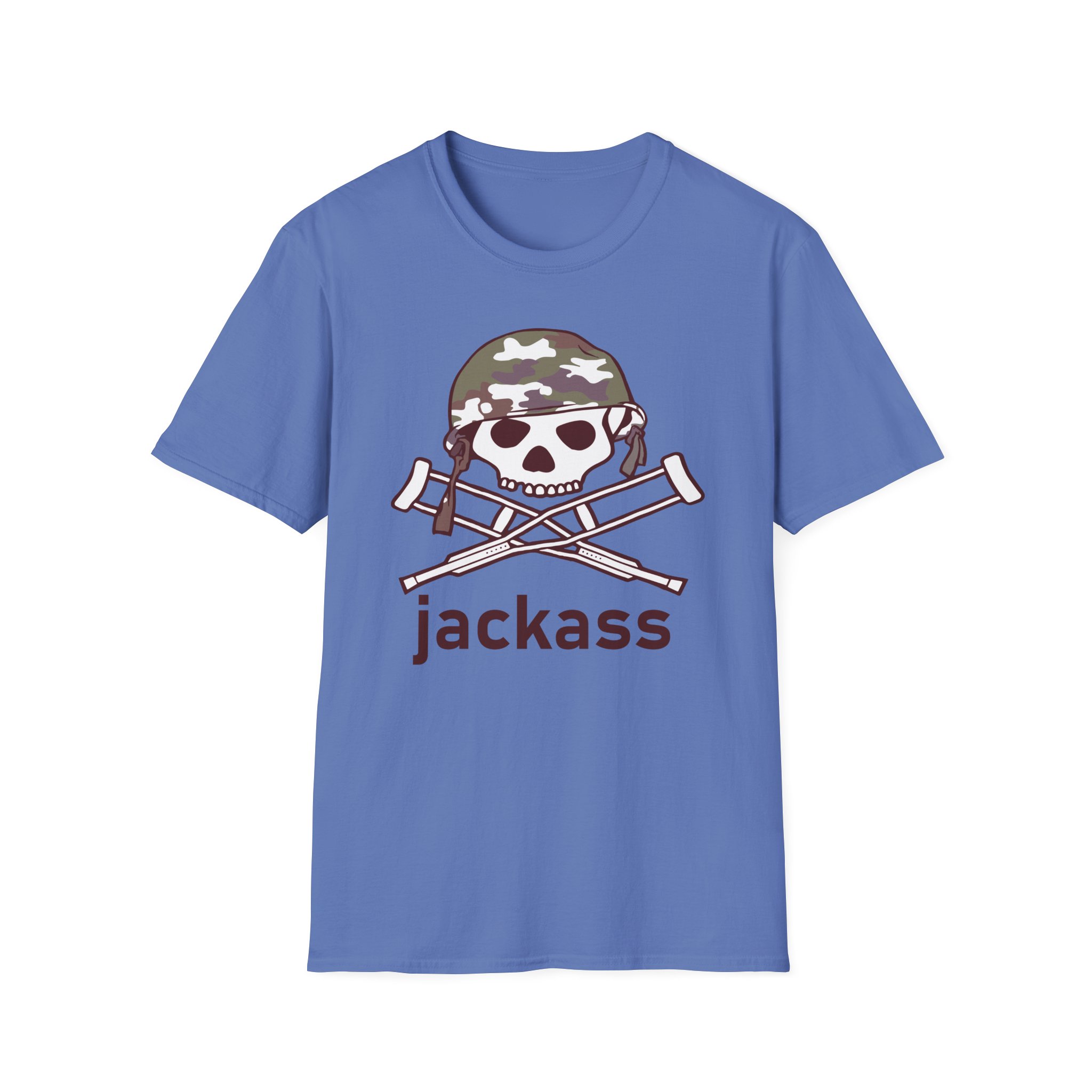 Jackass Camouflage Helmet Unisex Softstyle T-Shirt