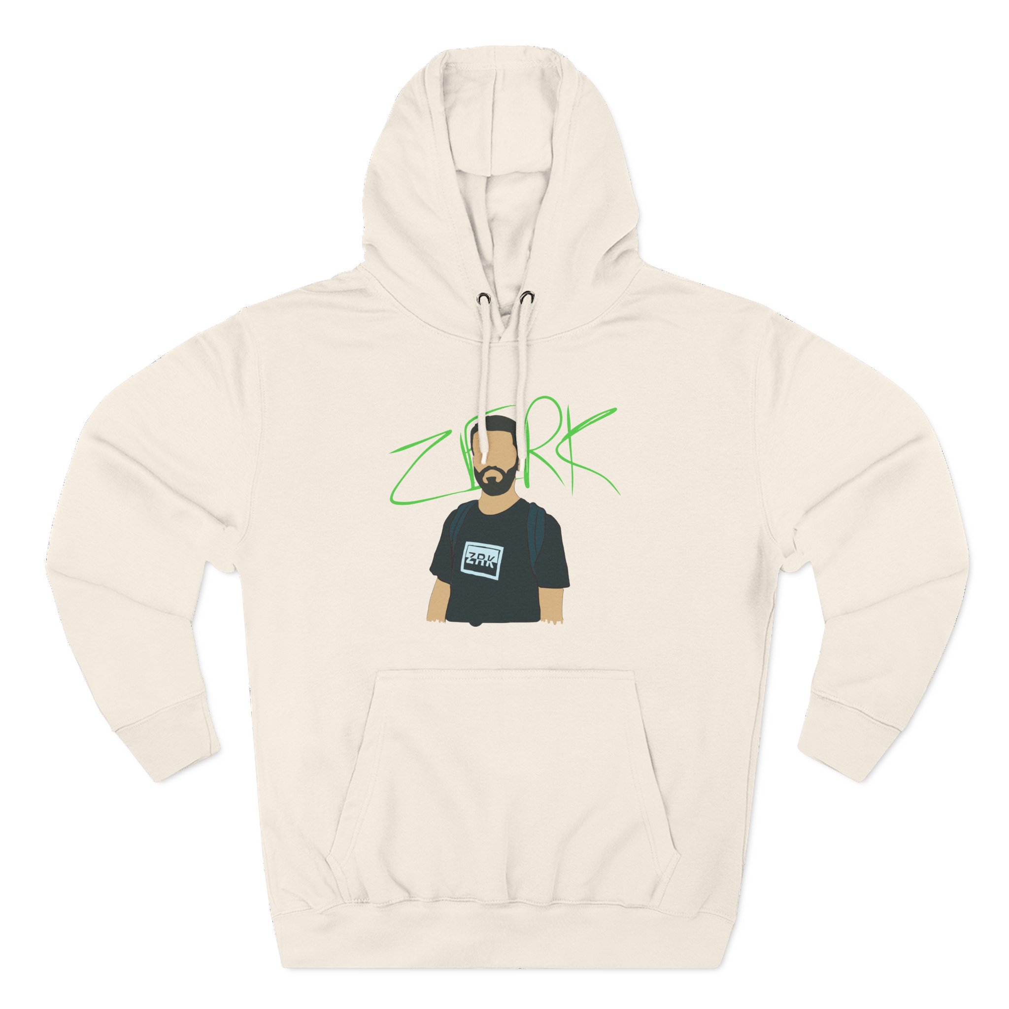Zerkaa Profile Three-Panel Fleece Hoodie