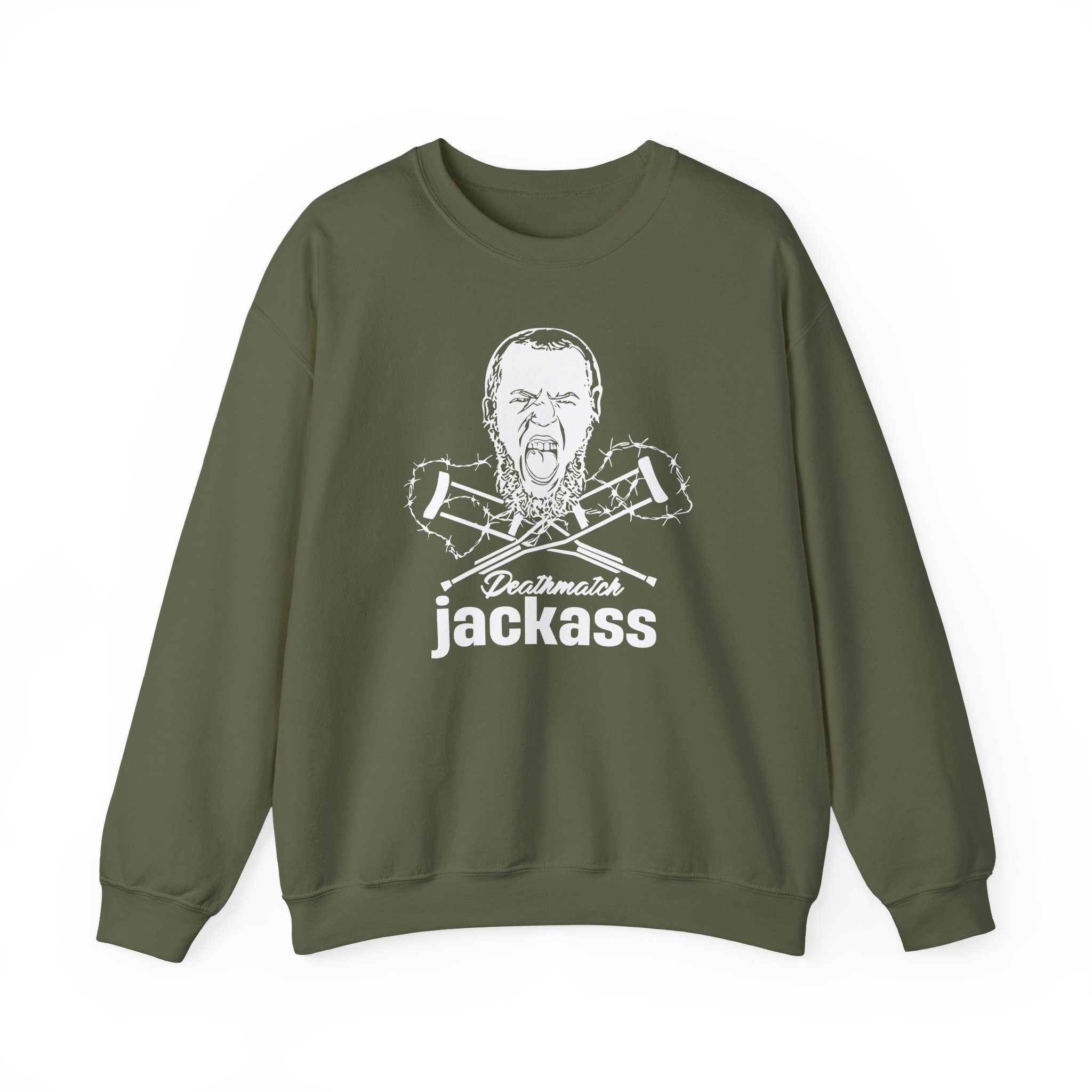 Dale Patricks-deathmatch Jackass Unisex Heavy Blendâ„¢ Crewneck Sweatshirt