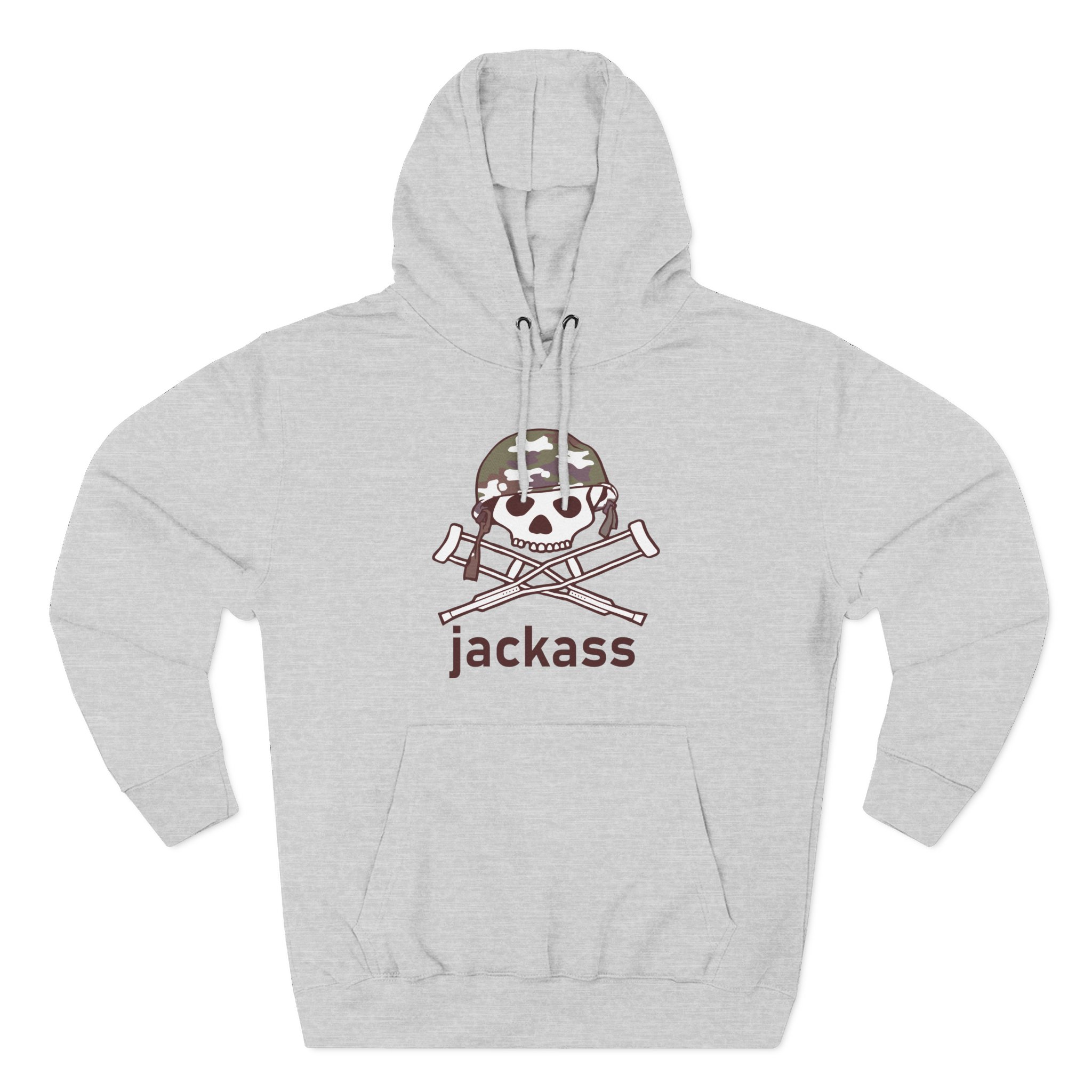 Jackass Camouflage Helmet Three-Panel Fleece Hoodie