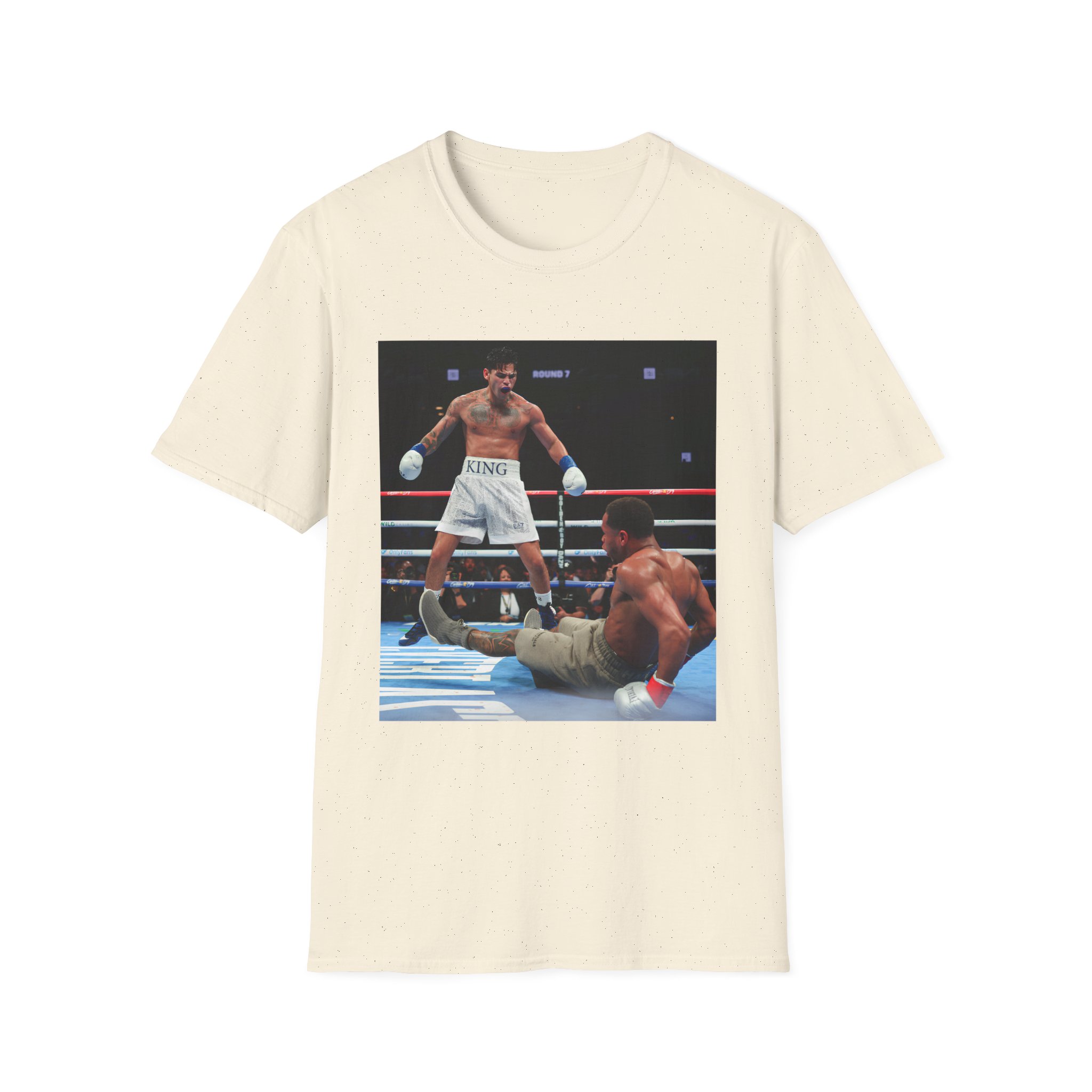 Ryan Garcia Knocks Down Devin Haney Unisex Softstyle T-Shirt