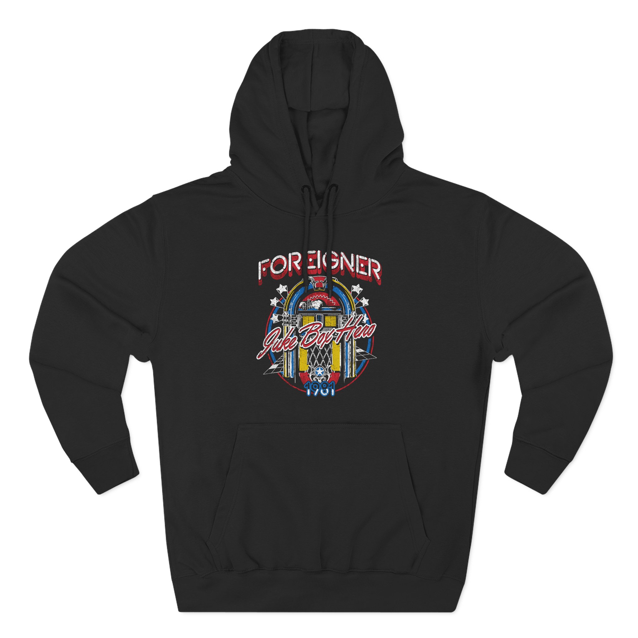 Foreigner Juke Box Hero Three-Panel Fleece Hoodie